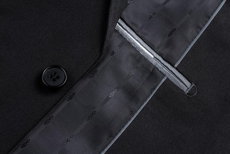 Black 2 Piece Tuxedo Shawl Lapel Slim Fit Product Image