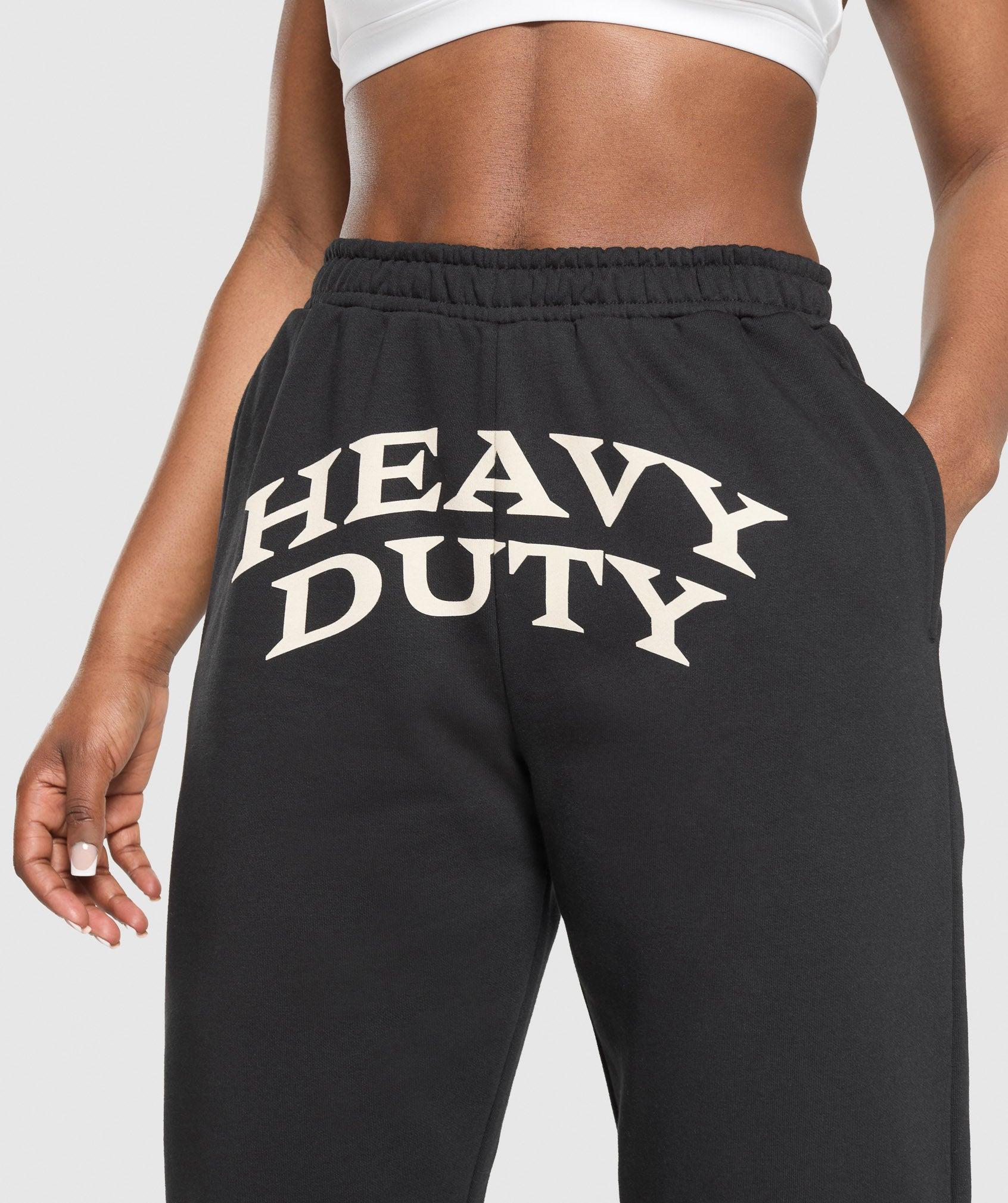Gymshark Heavy Duty Graphic Loopback Jogger - Black Female Product Image