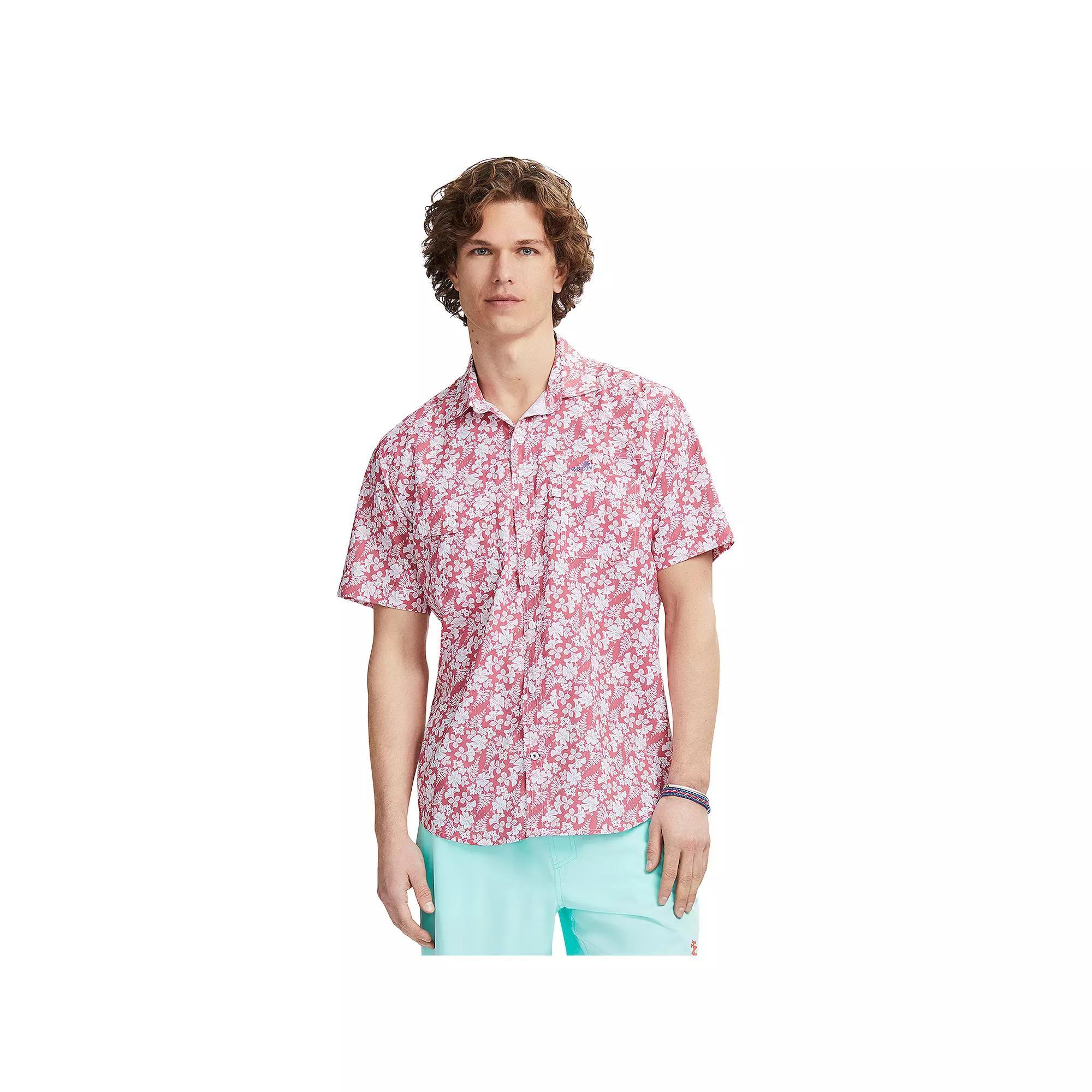 Men's IZOD Sunshield Performance Short Sleeve Button Down Shirt,  Product Image