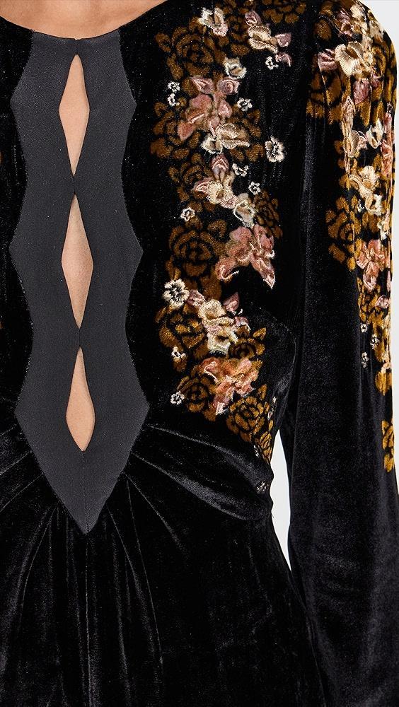 SALONI Jinx C Velvet Dress | Shopbop Product Image