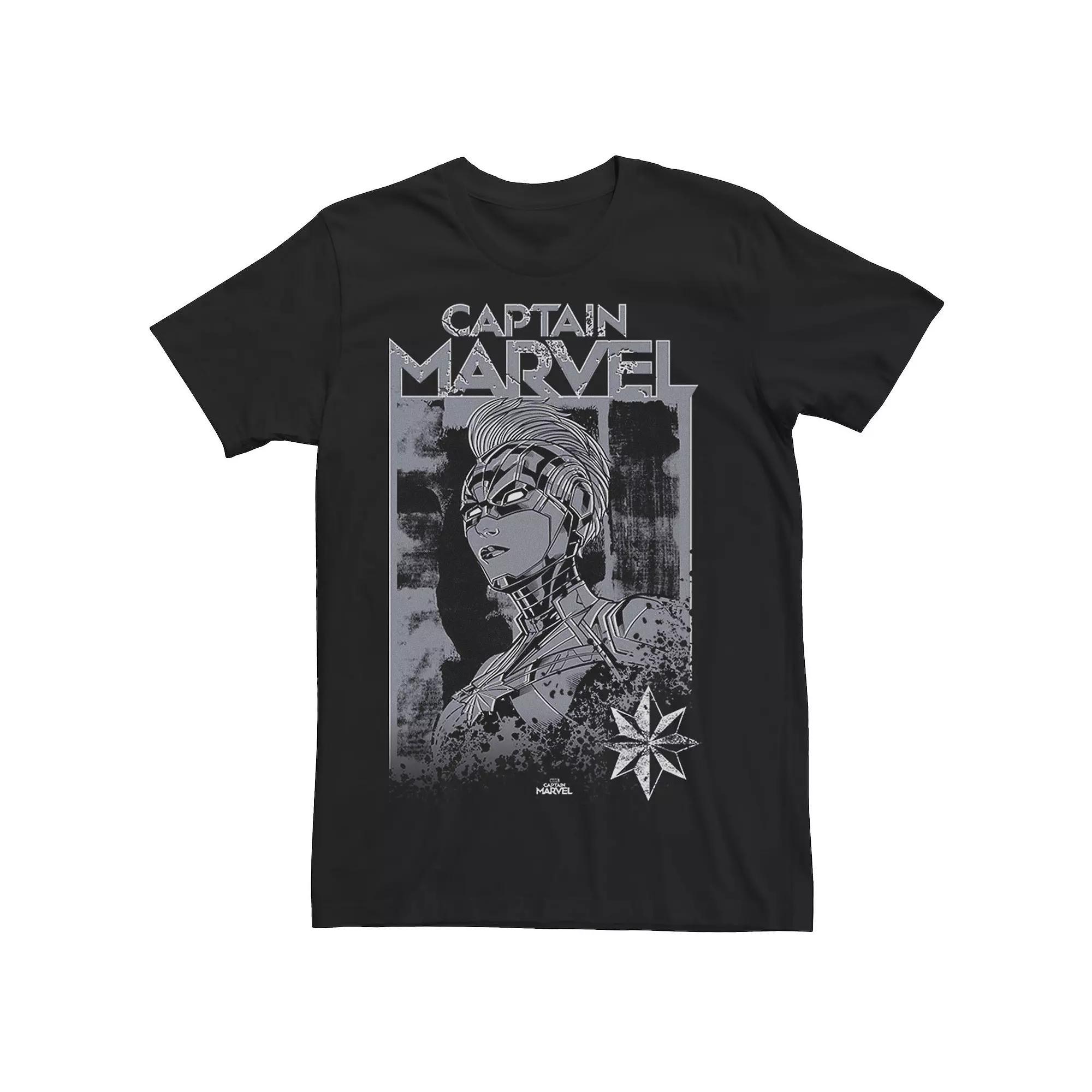 Men's Marvel Captain Marvel Distressed Stamp Portrait Graphic Tee,  Product Image