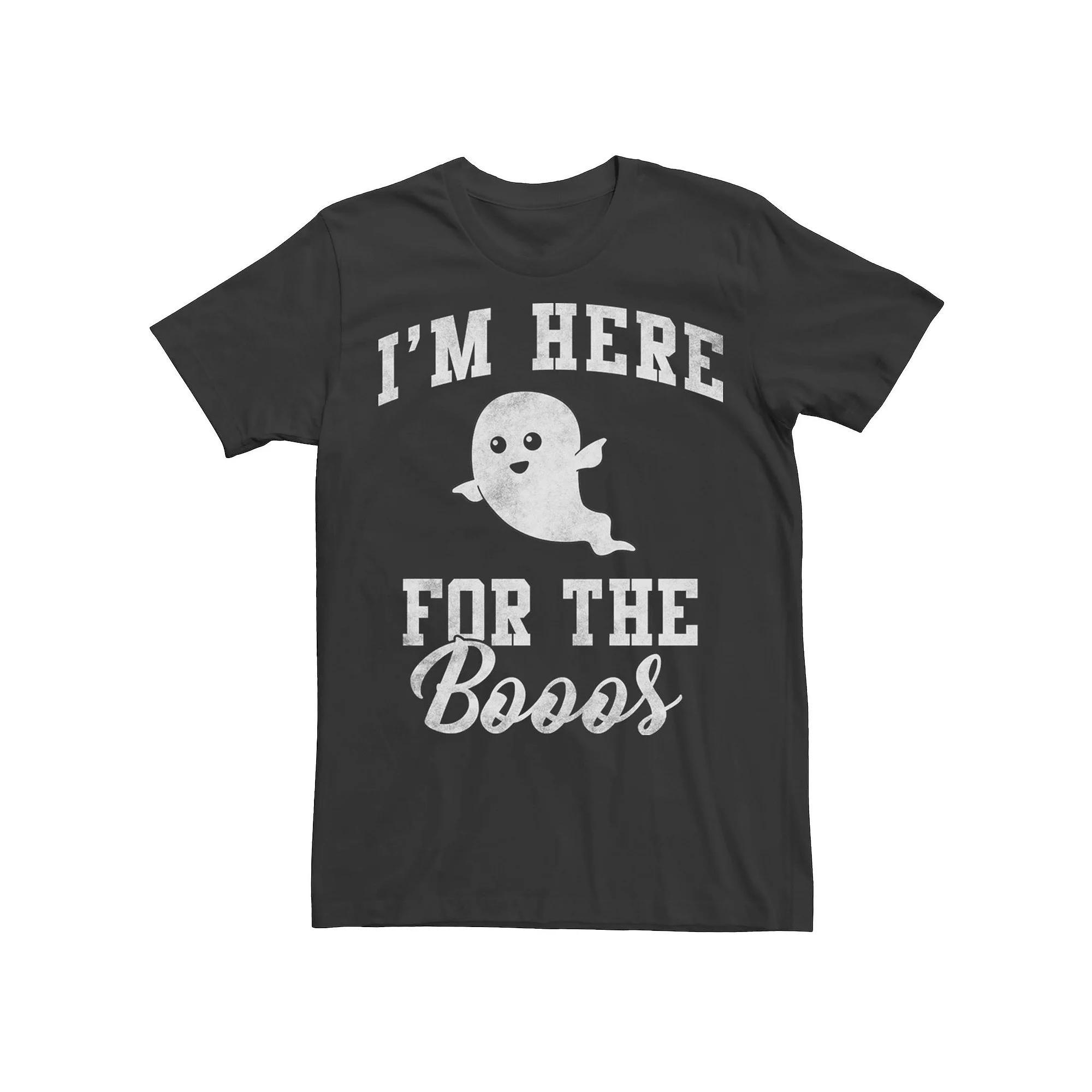 Men's Halloween Here For The Booos Ghost Tee,  Product Image