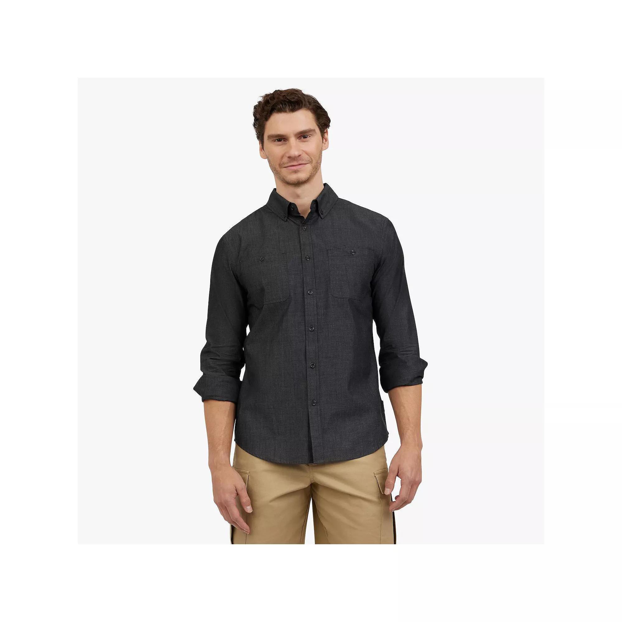 Men's Quiksilver Long Sleeve Button Down Shirt, Size: Large, Black Product Image