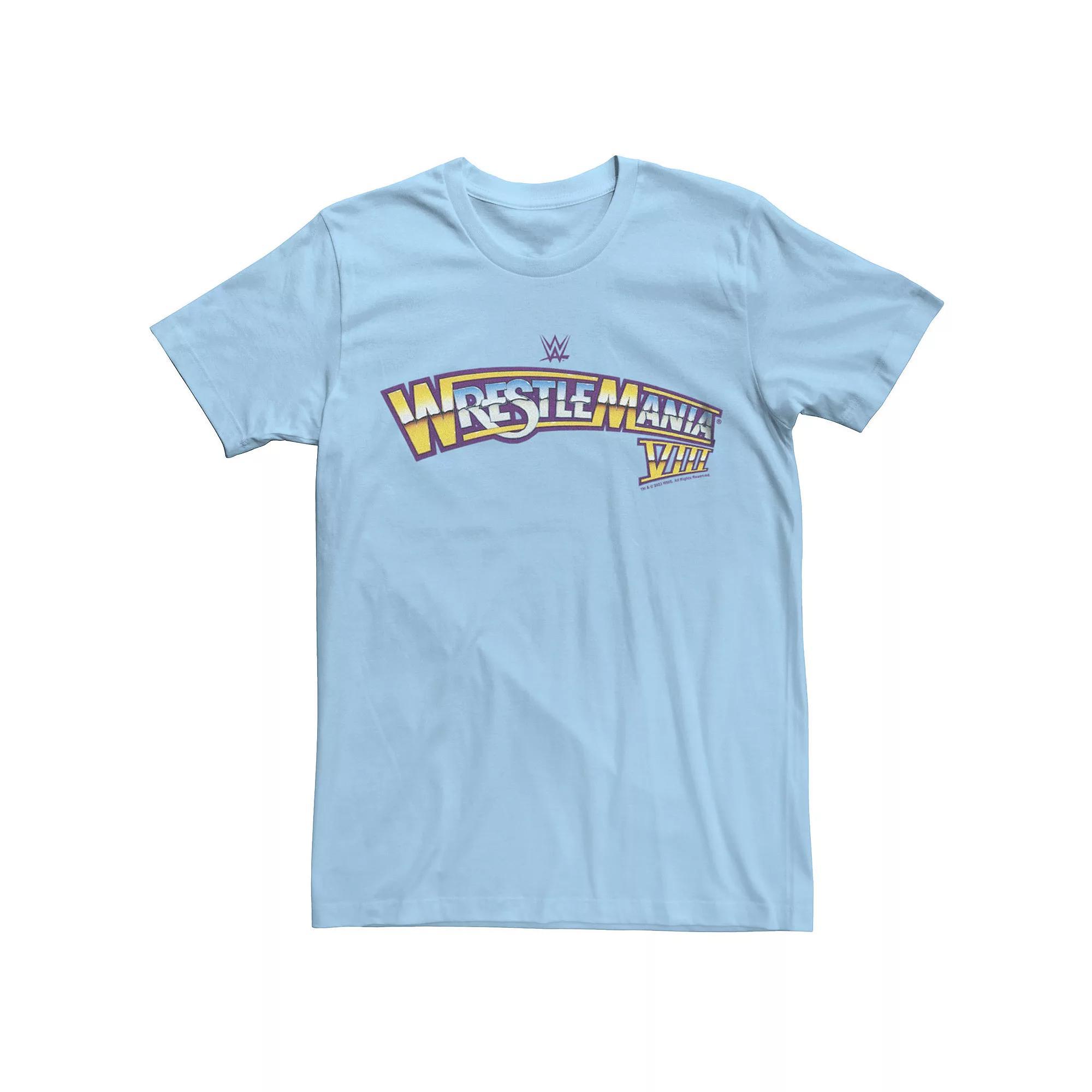 Men's WWE Wrestlemania VII Logo Graphic Tee, Size: Medium, Light Blue Product Image