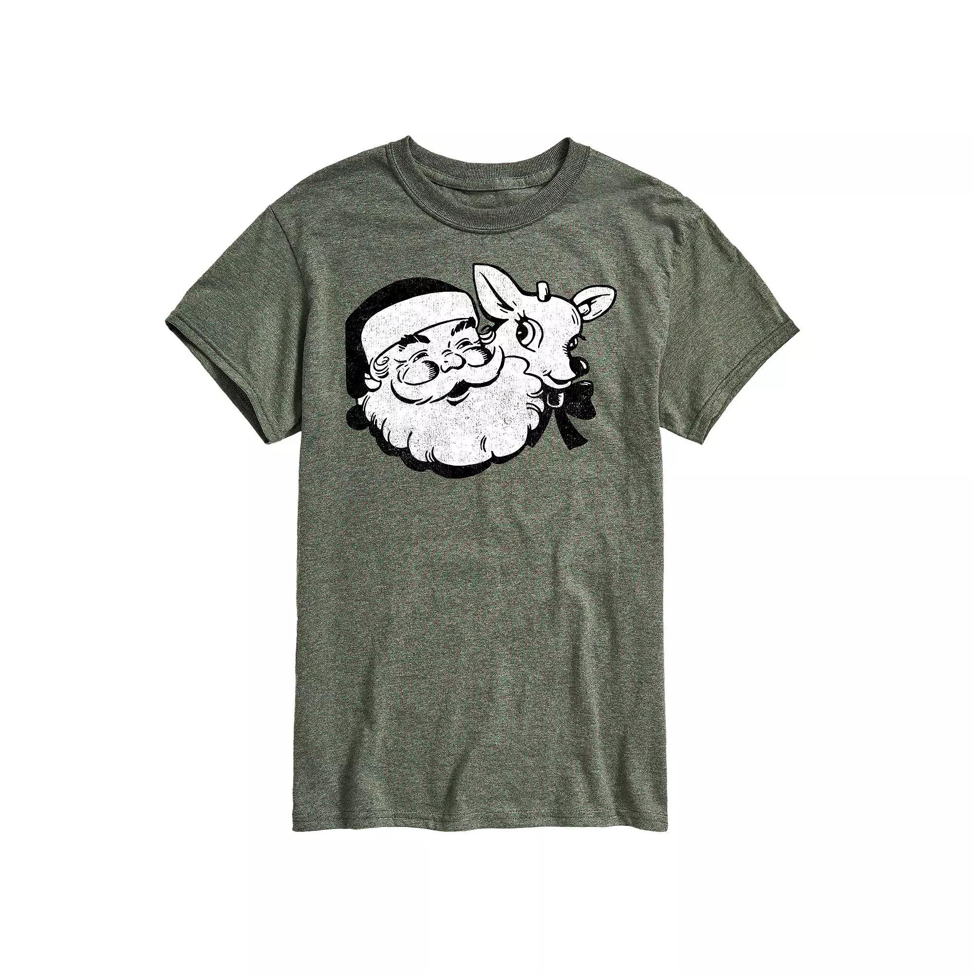 Men's Santa & Reindeer Graphic Tee,  Product Image