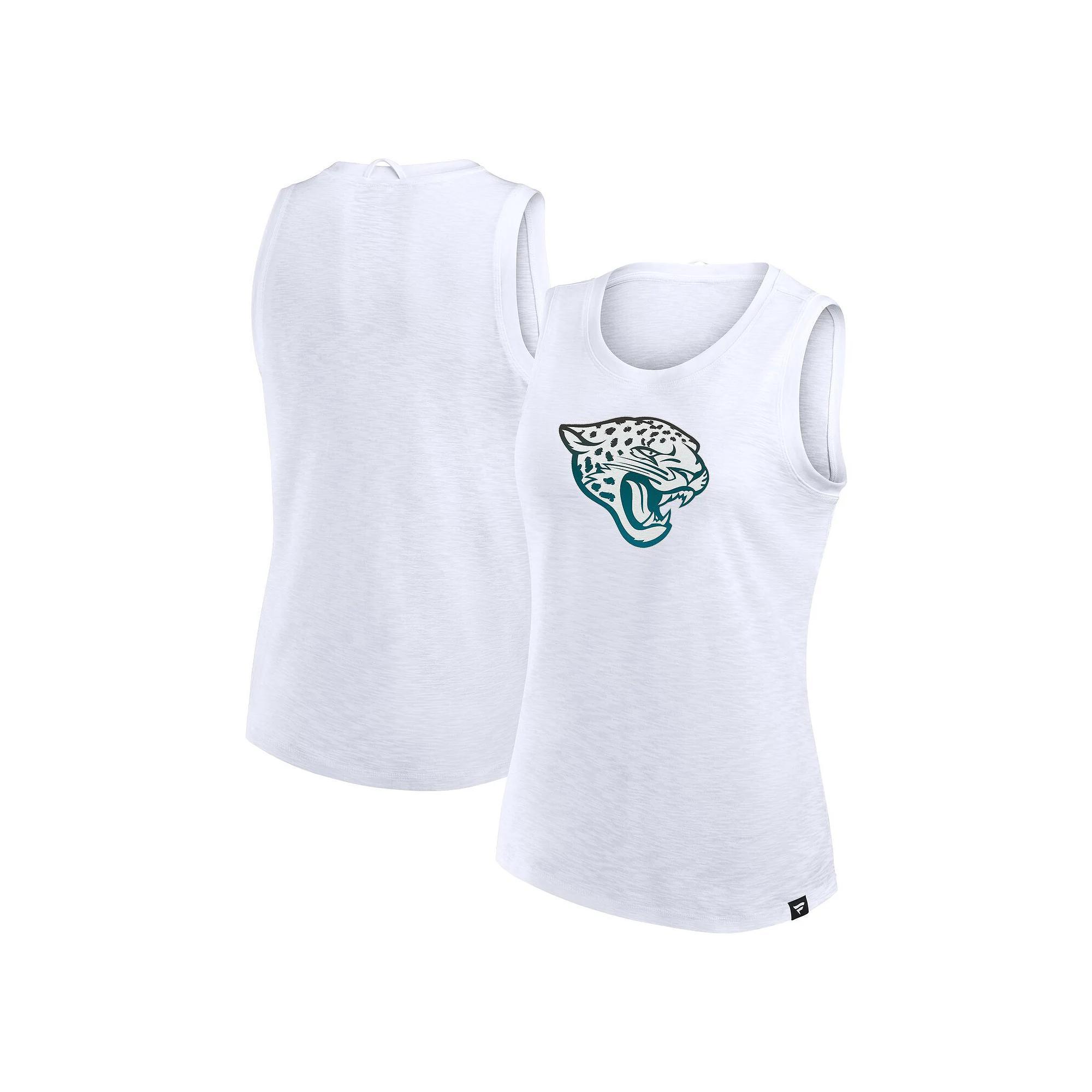 Women's Fanatics White Jacksonville Jaguars Slub Tank Top,  Product Image