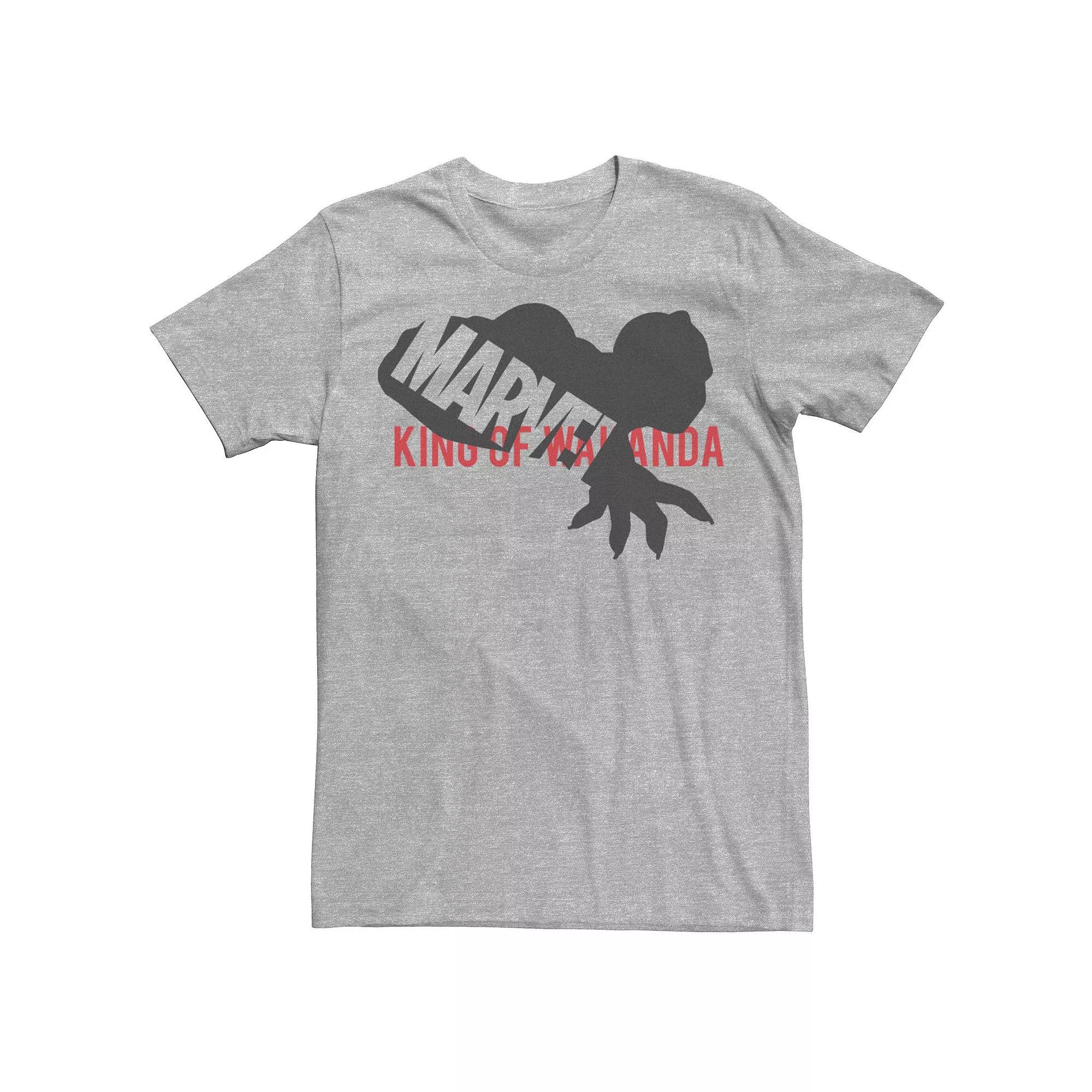 Men's Marvel Black Panther King Of Wakanda Silhouette Logo Graphic Tee,  Product Image
