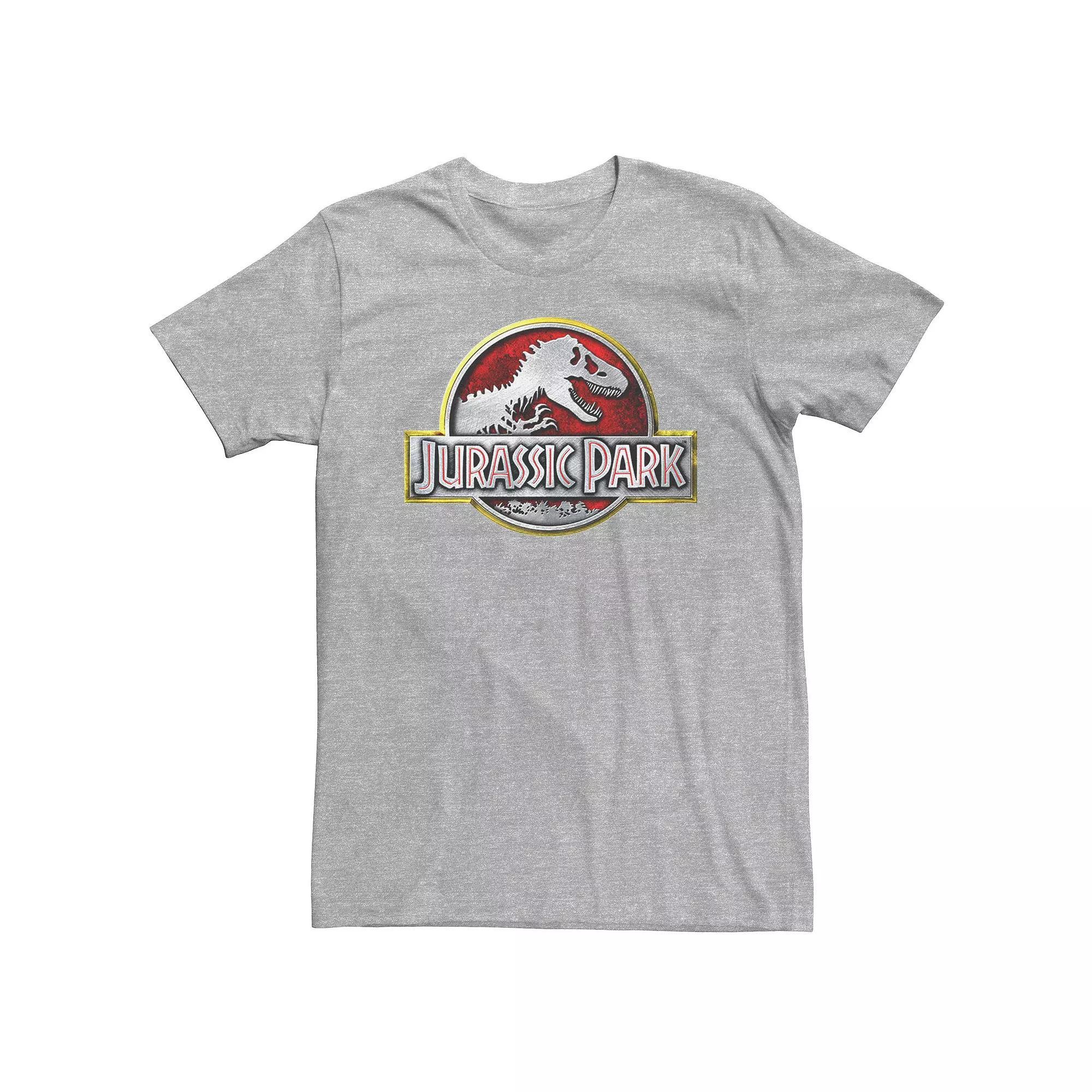 Big & Tall Jurassic Park Chrome Logo Tee, Men's,  Product Image
