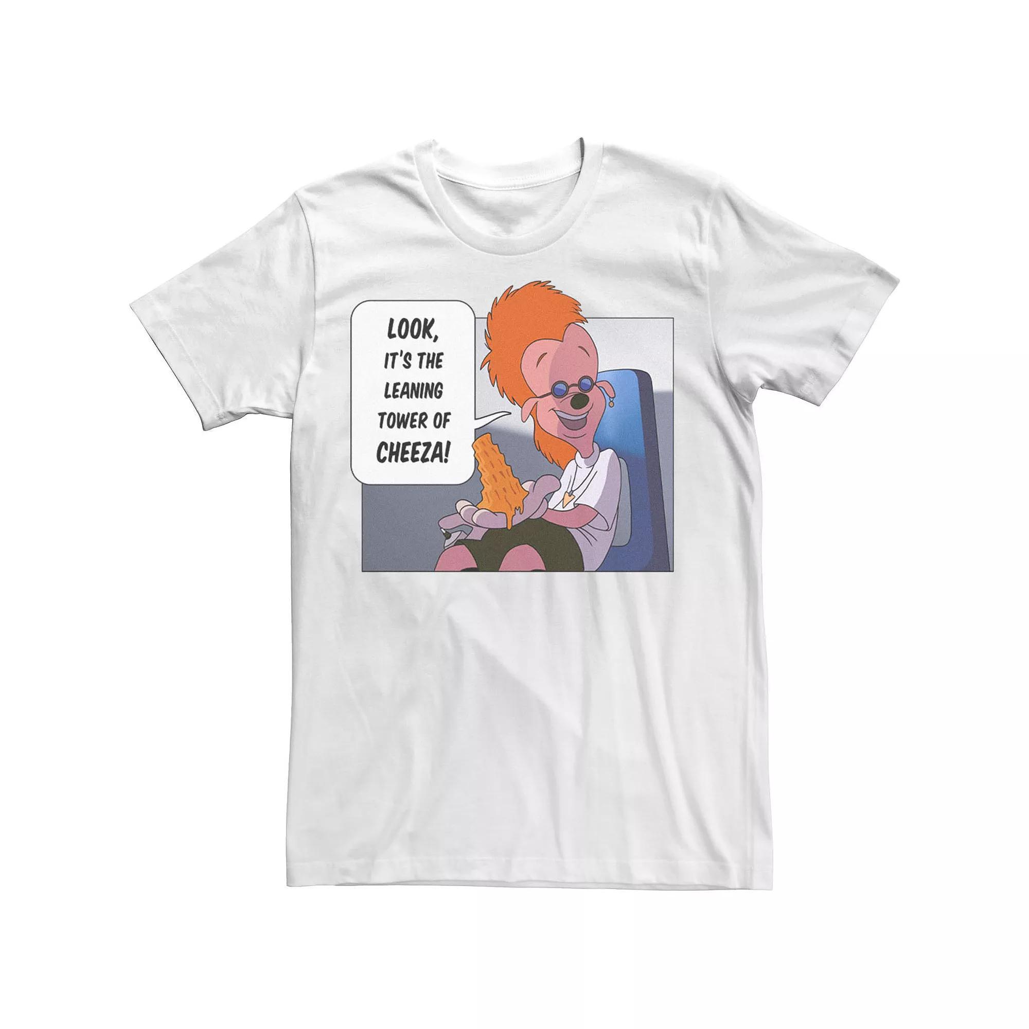 Disney's A Goofy Movie Look It's The Leaning Tower Of Cheeza Men's Tee,  Product Image