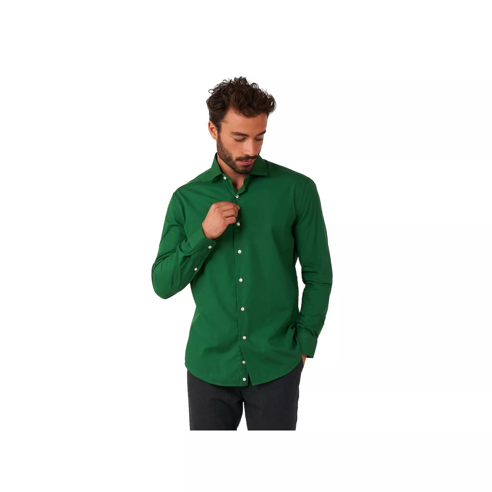 Men's OppoSuits Modern-Fit Dress Shirt, Size: Small, Glorious Green Product Image
