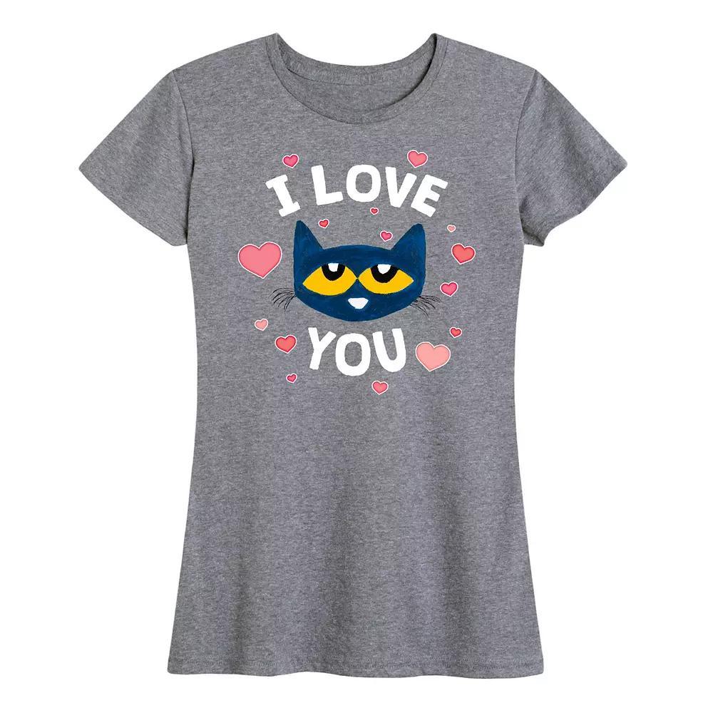 Women's Pete The Cat I Love You Pete Face Graphic Tee,  Product Image