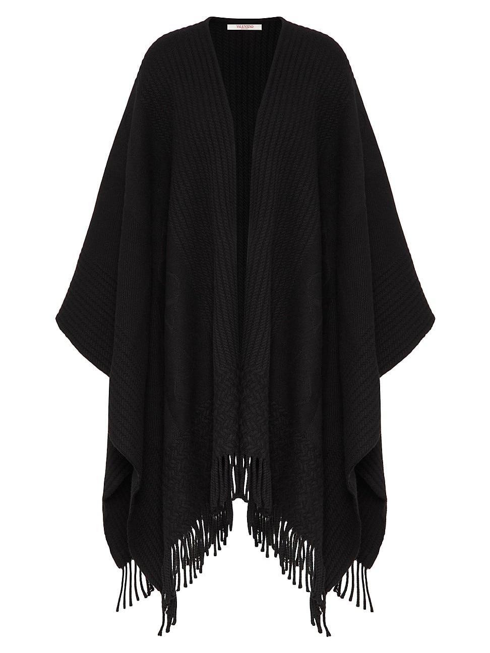 Womens VLogo Signature Cashmere Poncho Product Image