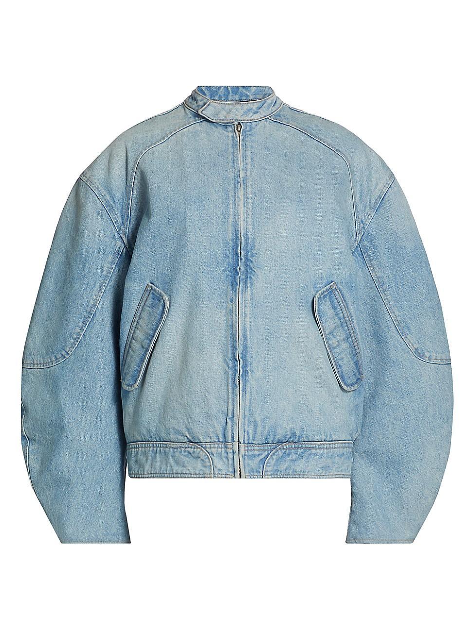 Womens Domenico Denim Bomber Jacket Product Image