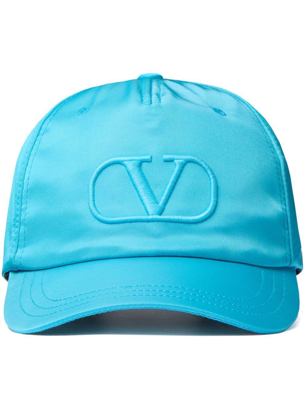 VALENTINO GARAVANI Embroidered Logo Baseball Cap In Blue Product Image