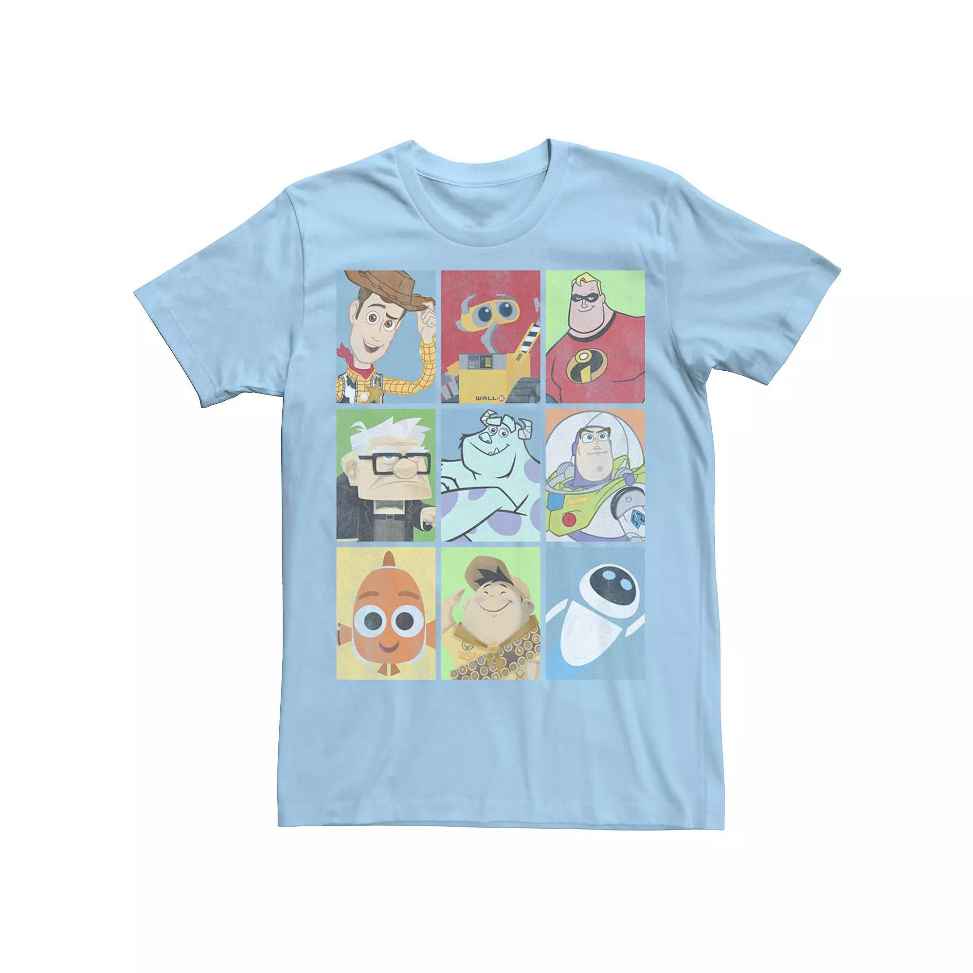 Disney / Pixar Men's Epic Boxed Up Line Up Character Tee,  Product Image