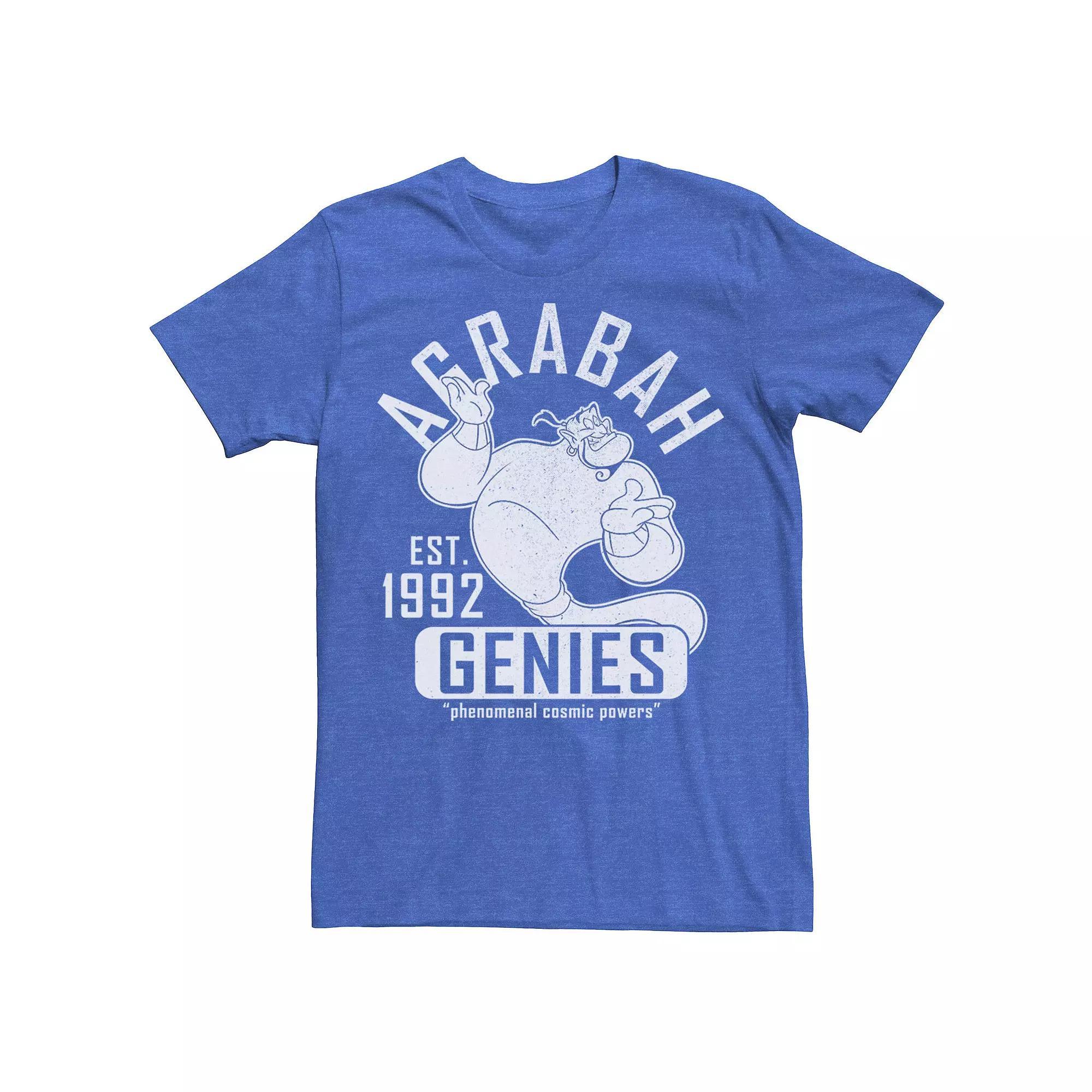 Disney's Aladdin Genie Men's Collegiate Sports Tee, Size: Medium, Royal Grey Product Image