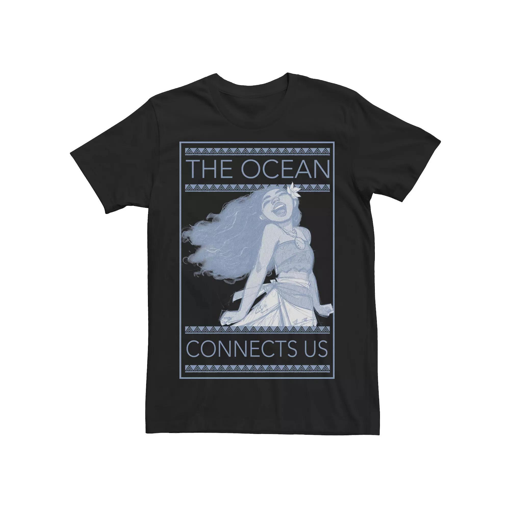 Disney's Moana Men's The Ocean Connects Us Box Tee,  Product Image