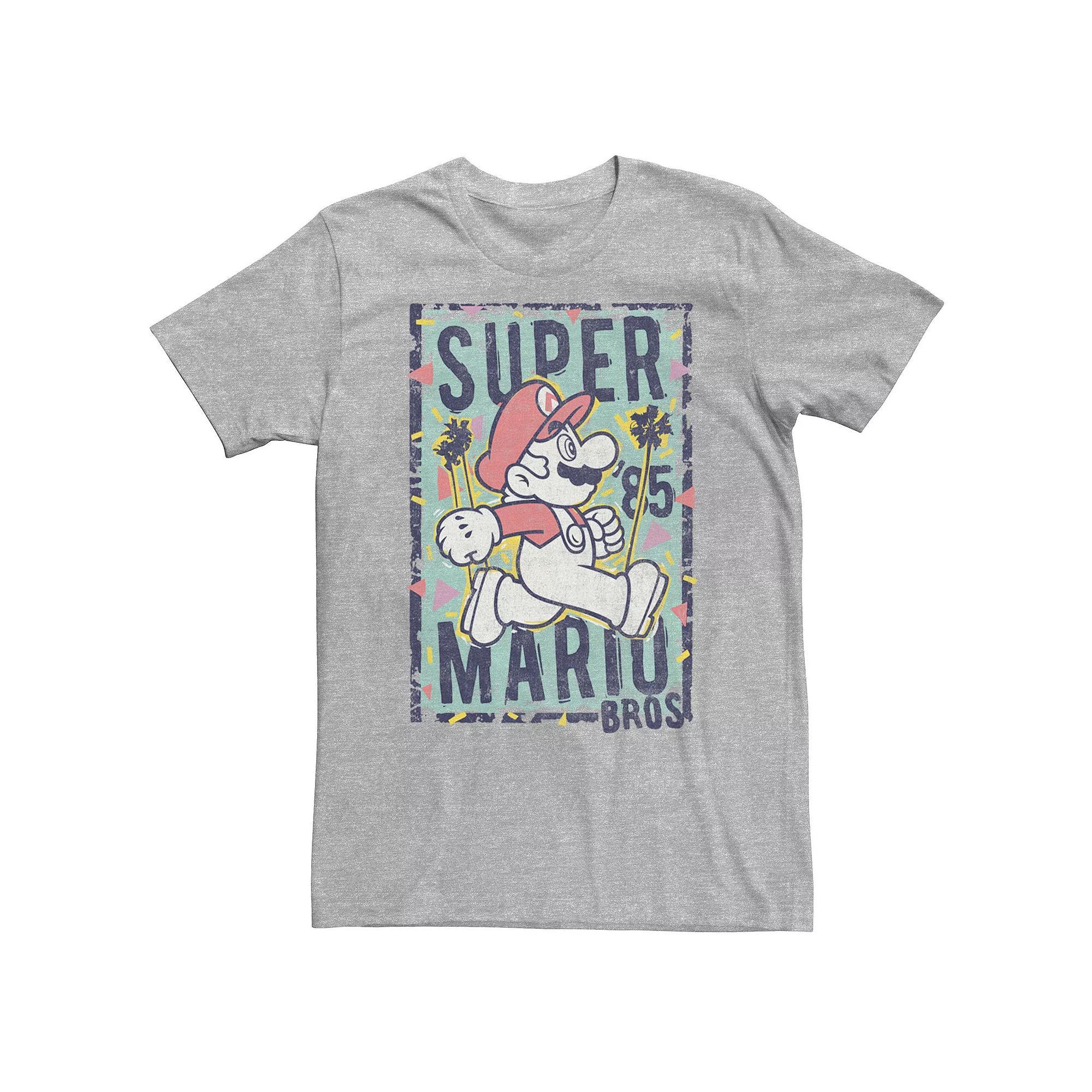 Big & Tall Nintendo Super Mario Princess Peach Merry Christmas Text Poster Tee, Men's,  Product Image