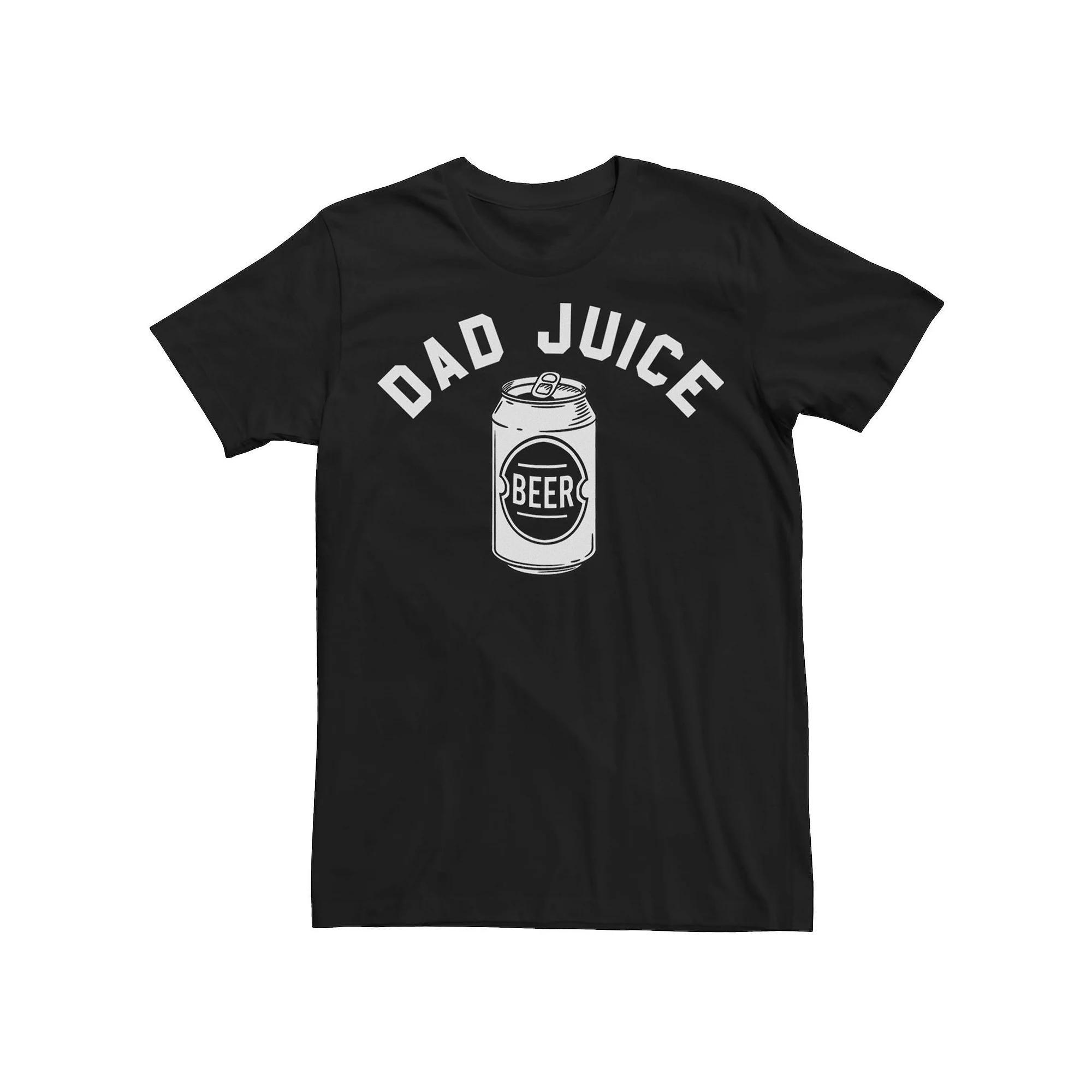 Big & Tall Beer Is Dad Juice Tee, Men's, Size: 5XL, Black Product Image