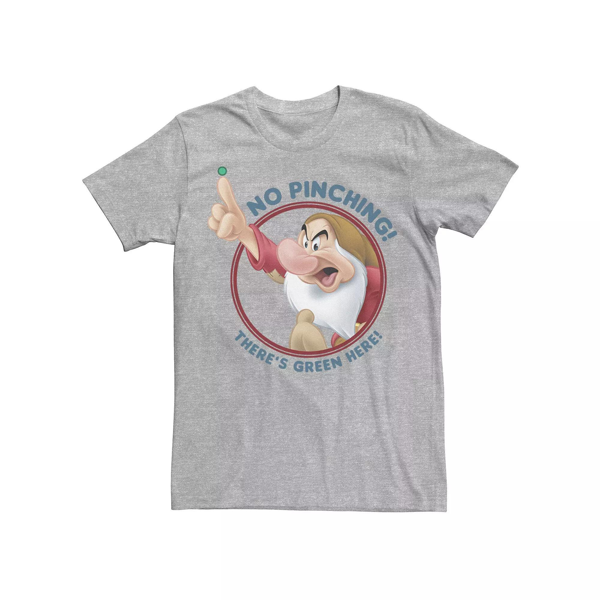 Disney's Snow White St. Patty's Grumpy No Pinching Men's Tee, Size: XS, Grey Heather Product Image