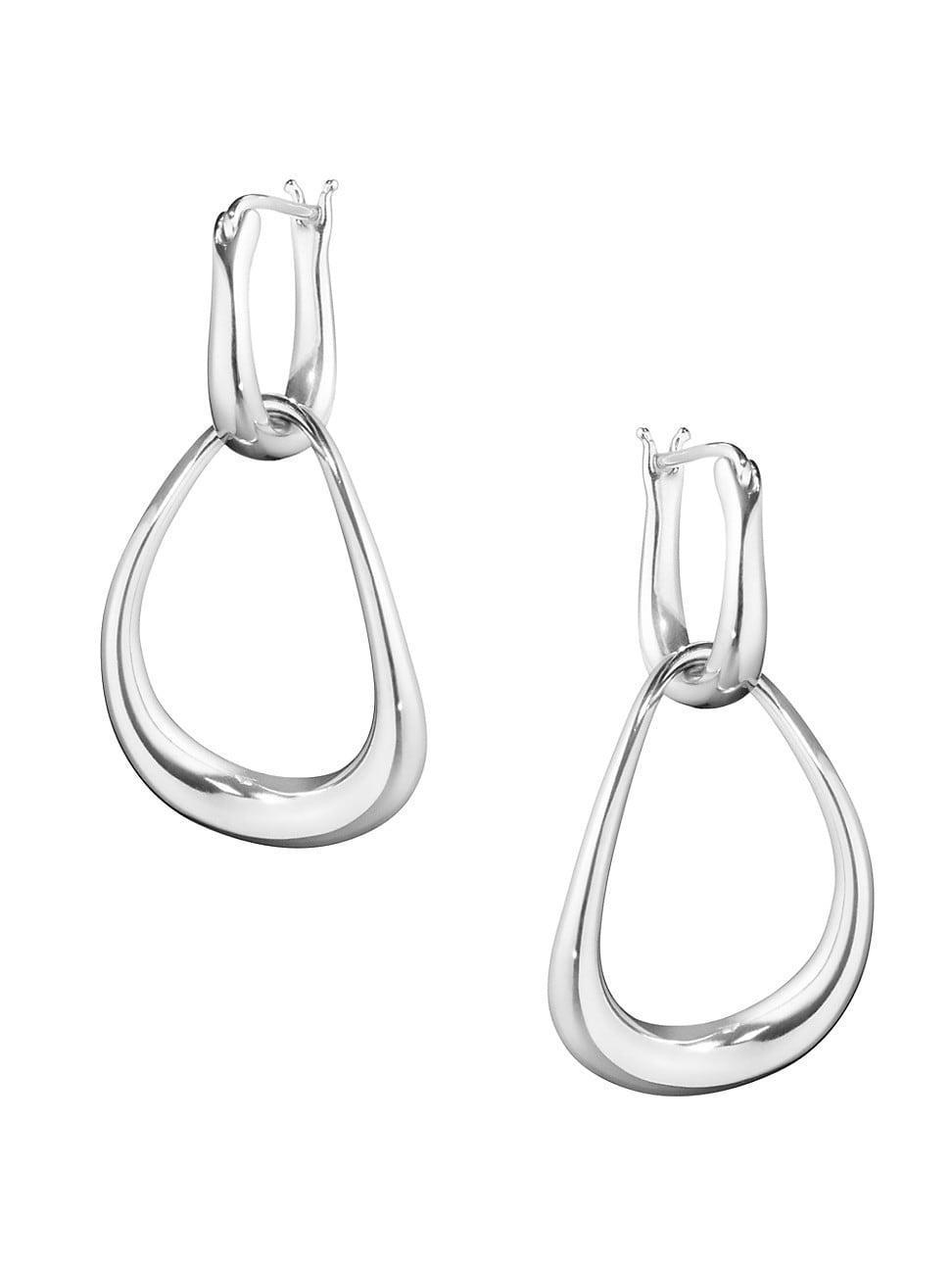 Georg Jensen Sterling Silver Offspring Double Drop Earrings Product Image