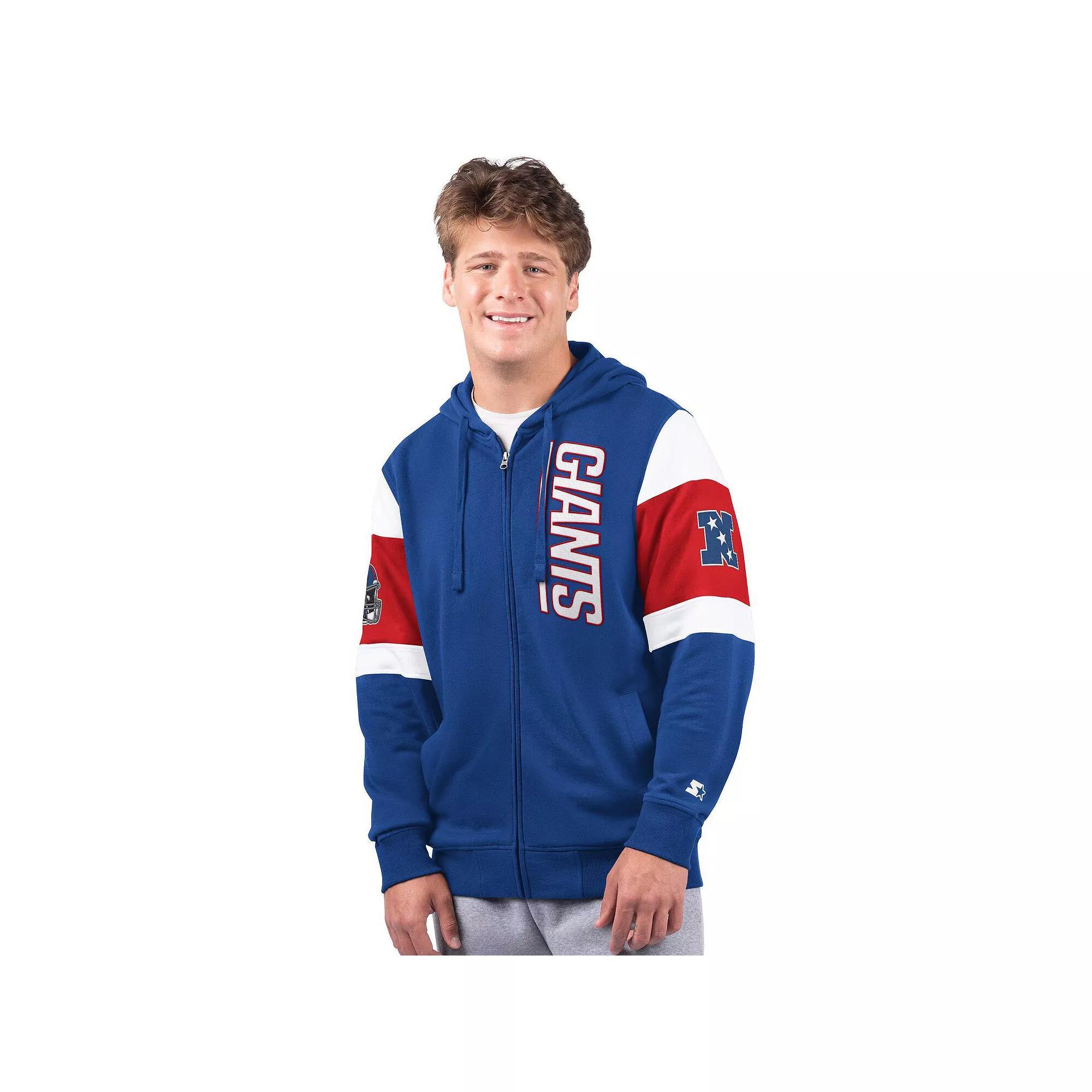 Men's Starter Royal New York Giants Extreme Full-Zip Hoodie,  Product Image