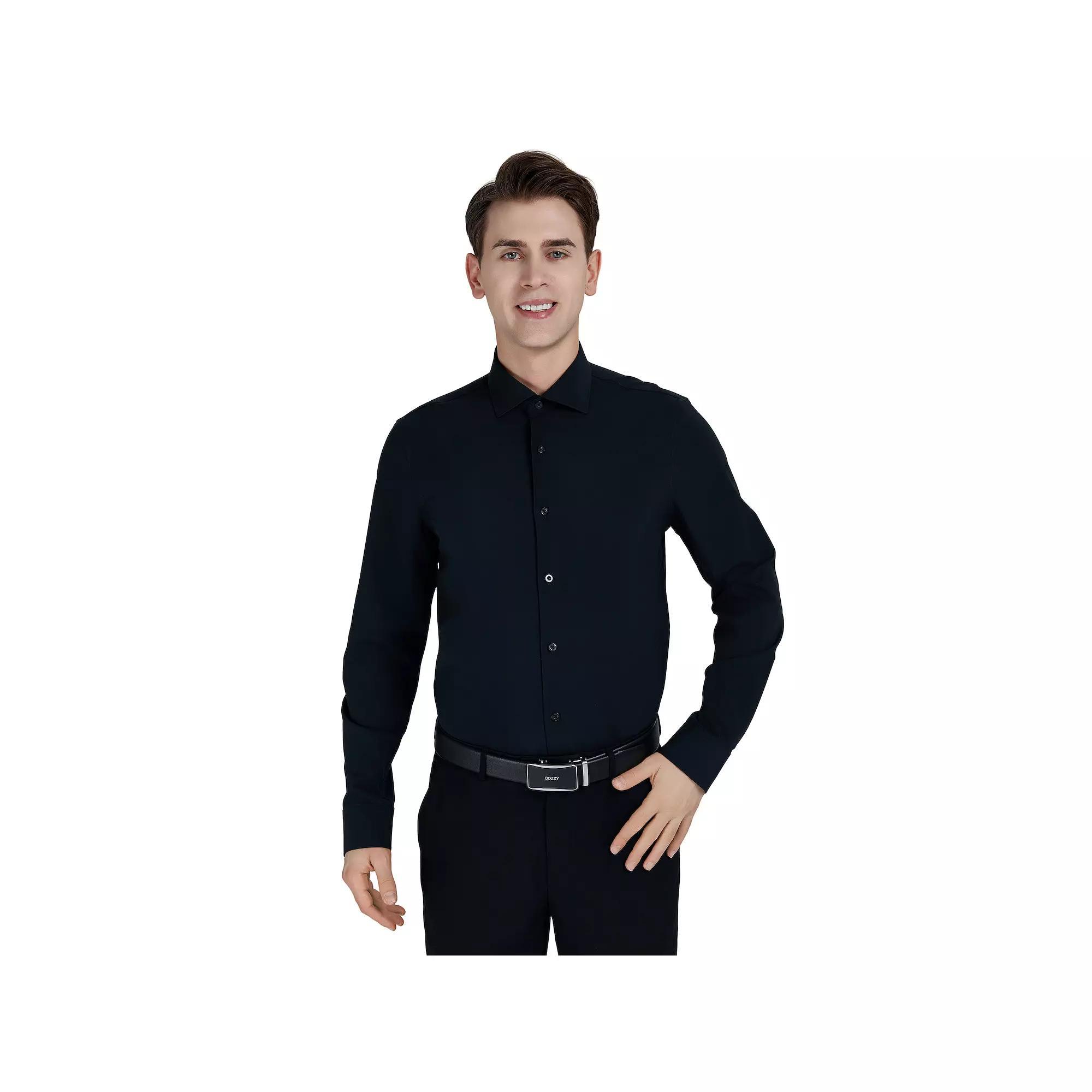 Men's Bespoke Slim-Fit Wrinkle Free Performance Dress Shirt,  Product Image