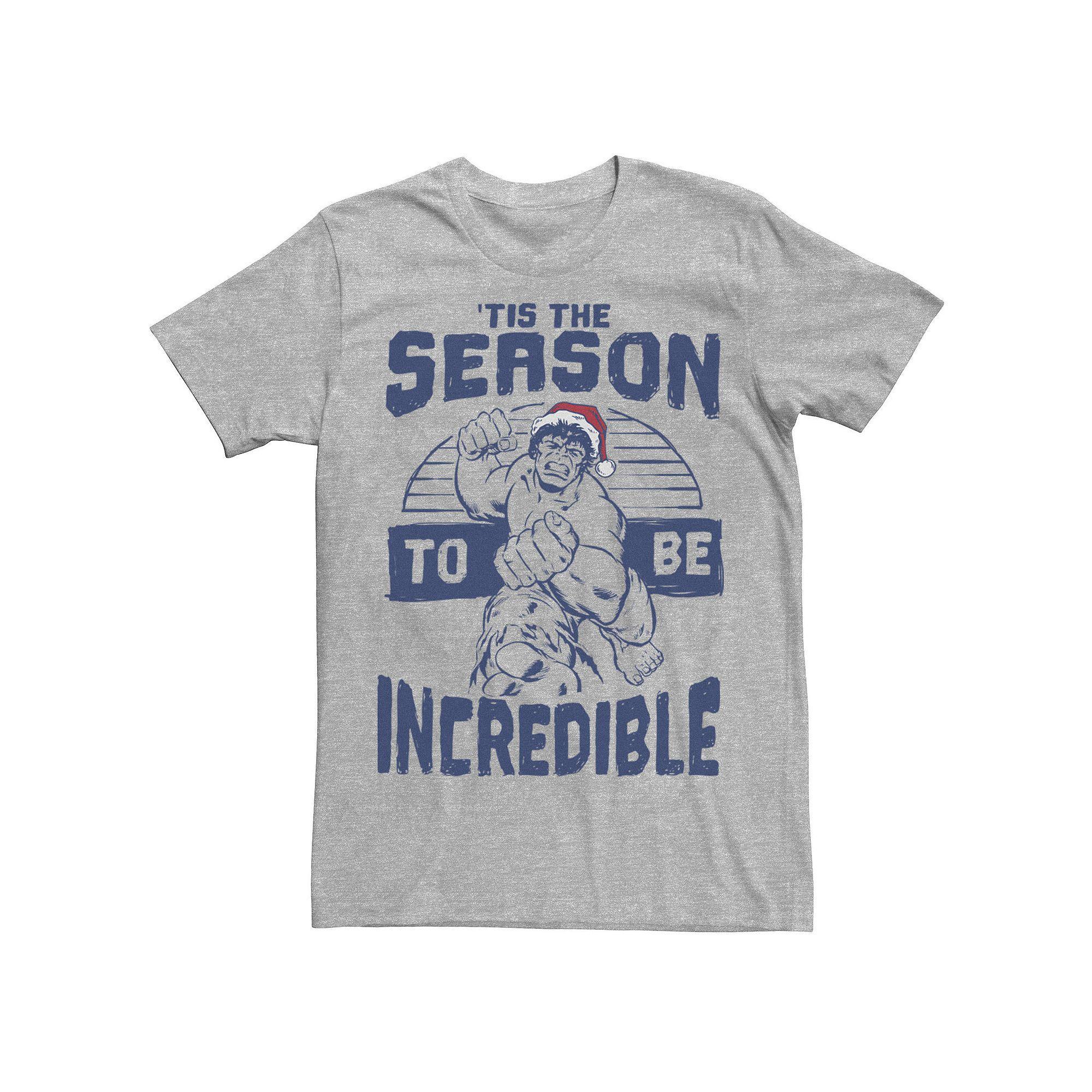 Men's Marvel The Hulk 'Tis The Season To Be Incredible Christmas Graphic Tee,  Product Image