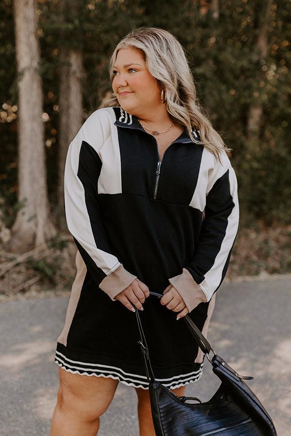 Casual Couture Color Block Mini Dress Curves Product Image