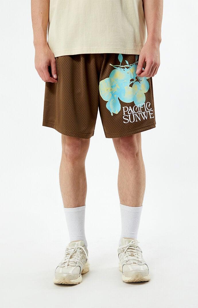 Men's Lemons Mesh Basketball Shorts - Product Image