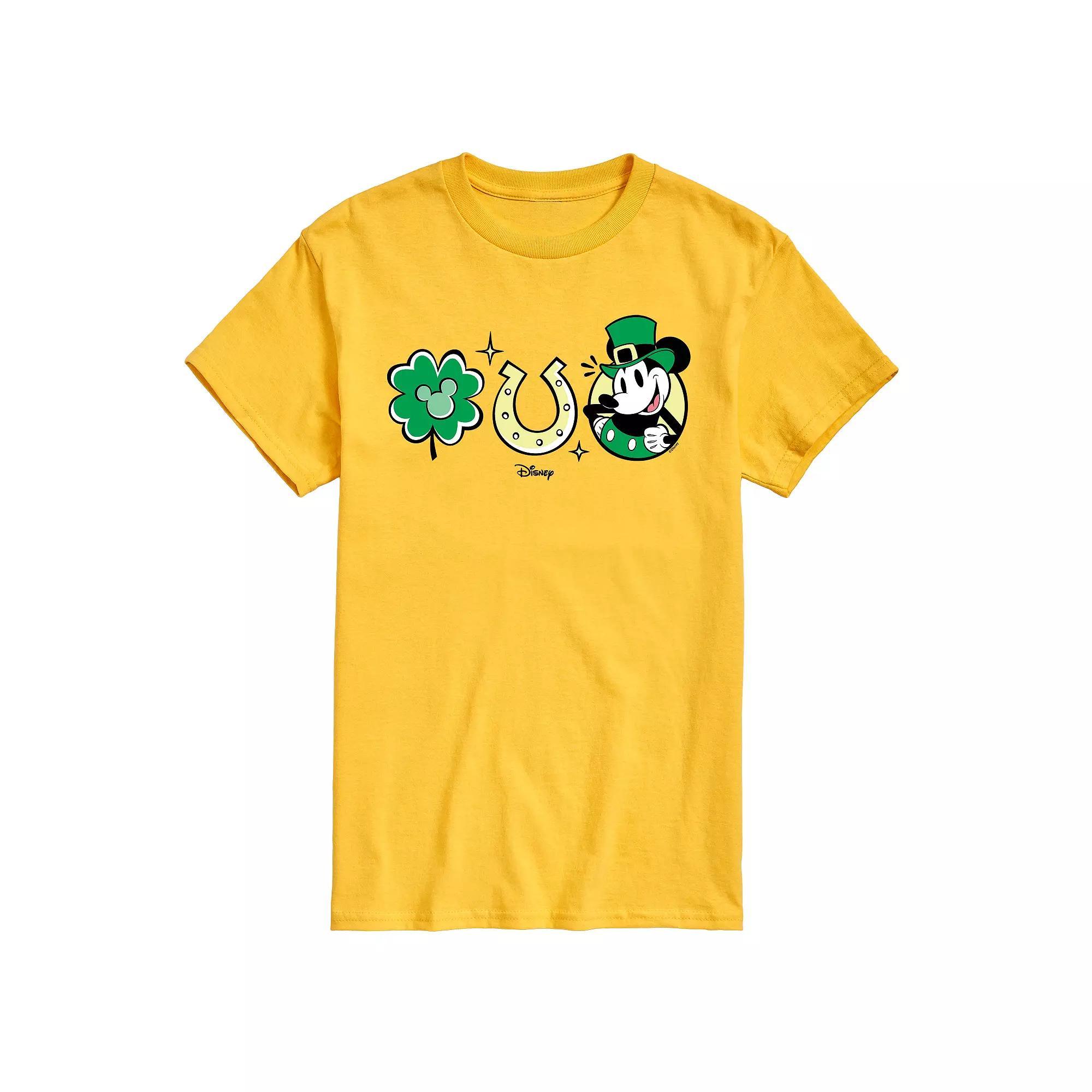 Disney's Mickey Mouse Men's St Patrick's Icons Graphic Tee, Size: Small, Grey Gray Product Image