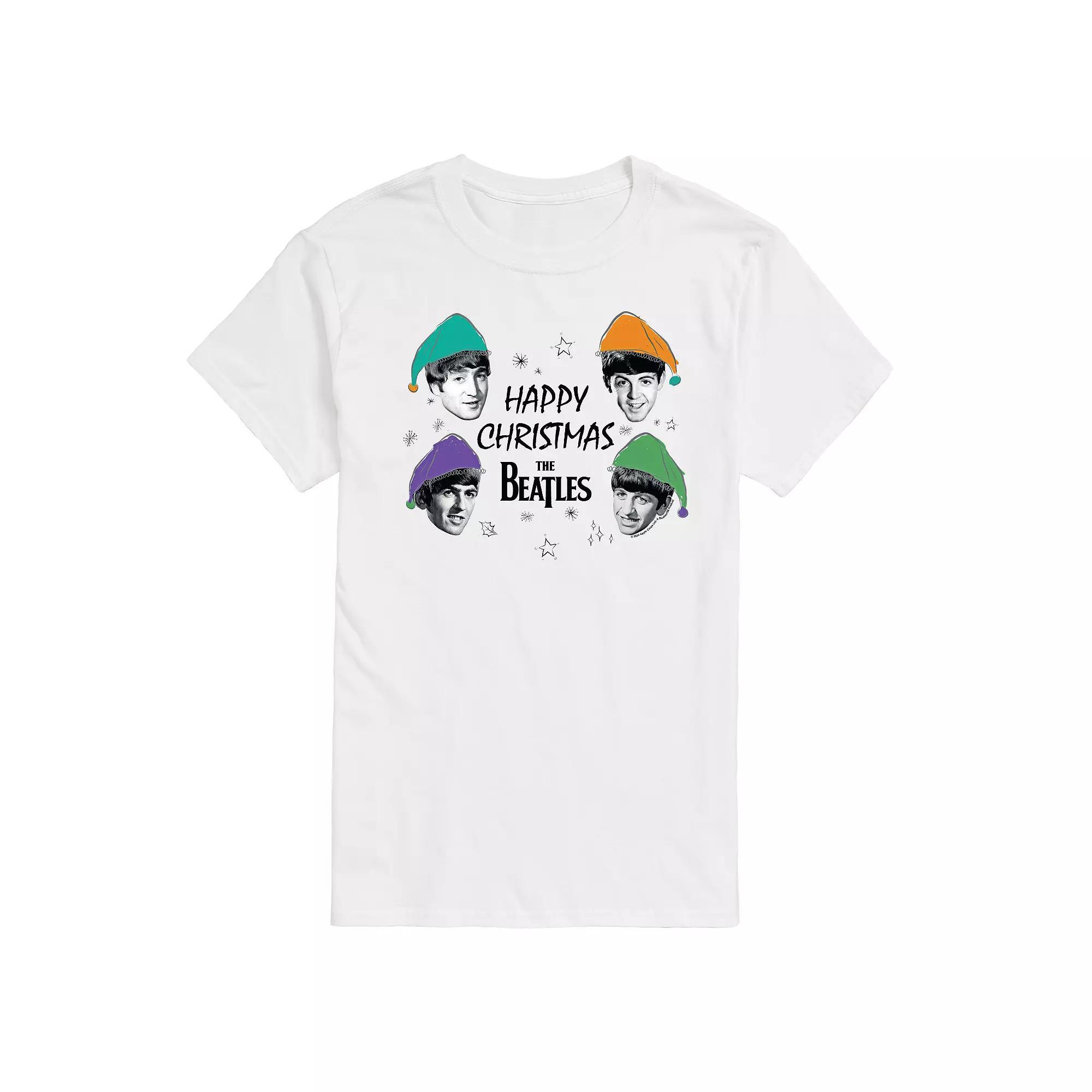 Big & Tall The Beatles Happy Christmas Graphic Tee, Men's,  Product Image