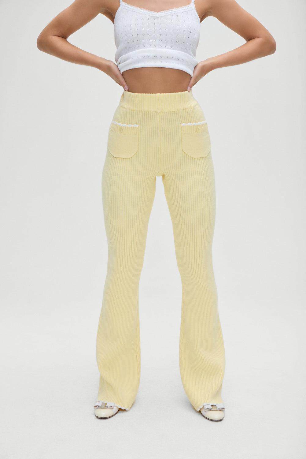 Camden Knit Pants - Vanilla Sugar Product Image