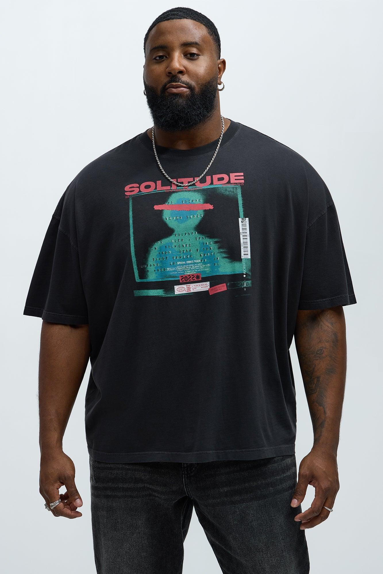 Solitude Oversized Short Sleeve Tee - Black Product Image
