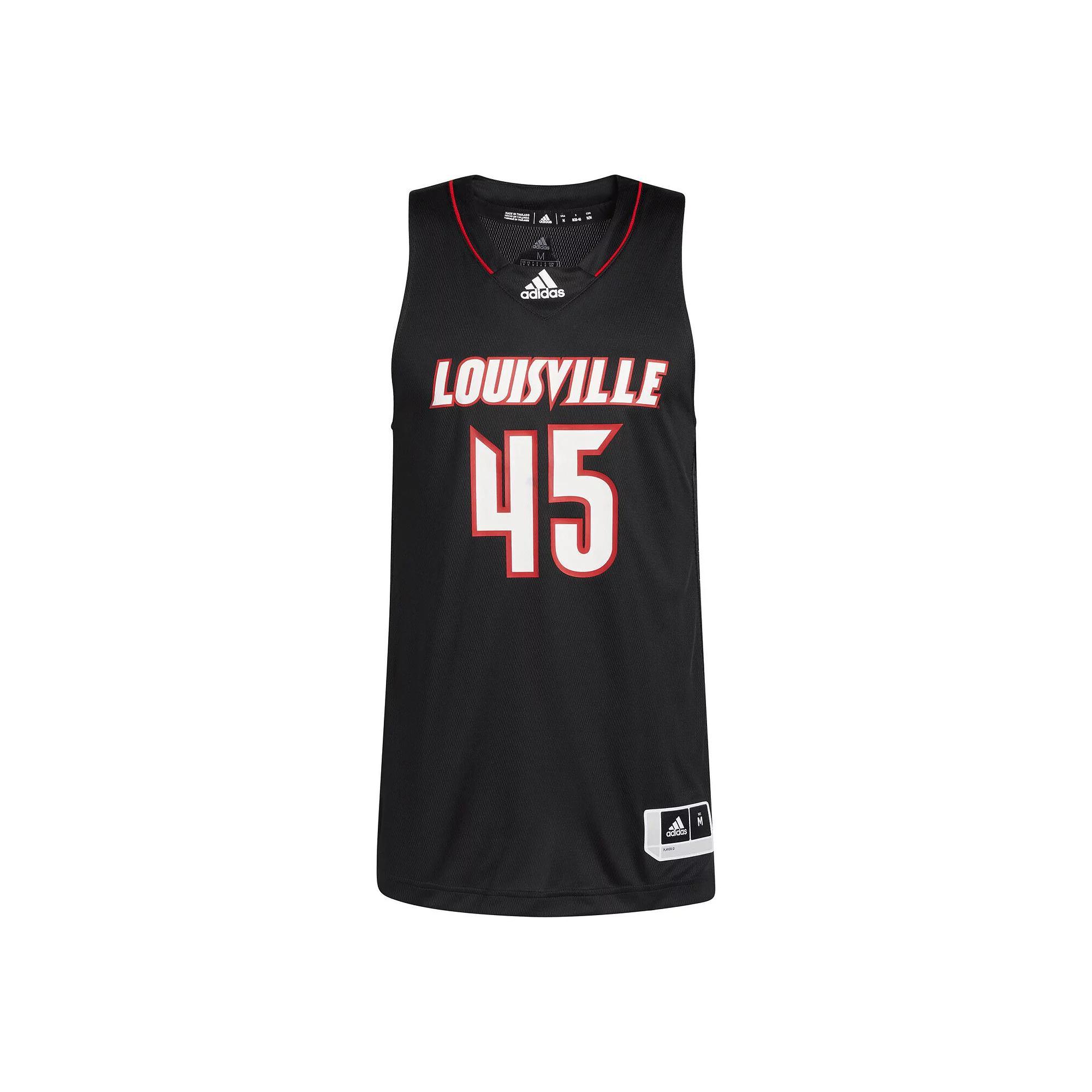 Men's adidas #45 Black Louisville Cardinals Swingman Jersey,  Product Image