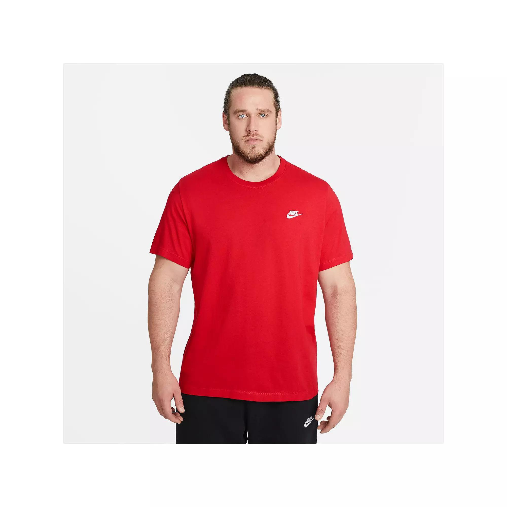 Big & Tall Nike Sportswear Club Tee, Men's, Size: XXL Tall, University Red Product Image