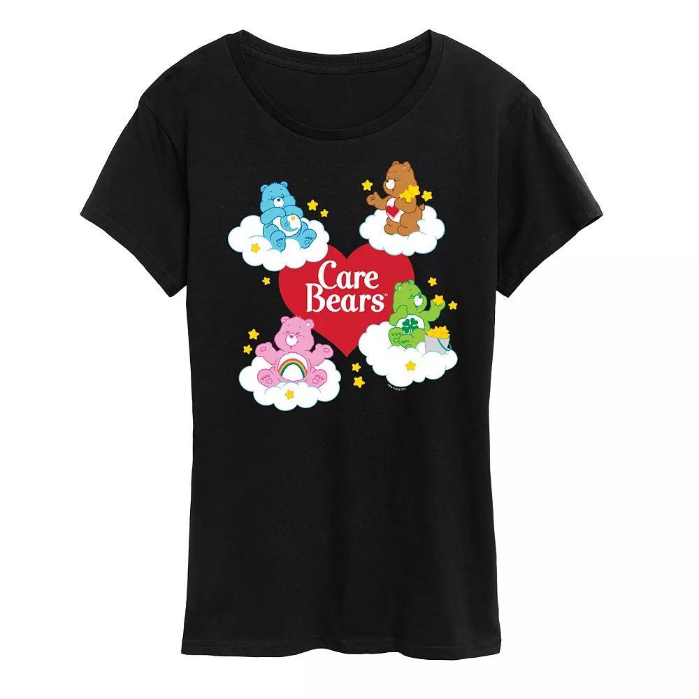 Women's Care Bears Heart And Bear Logo Graphic Tee,  Product Image