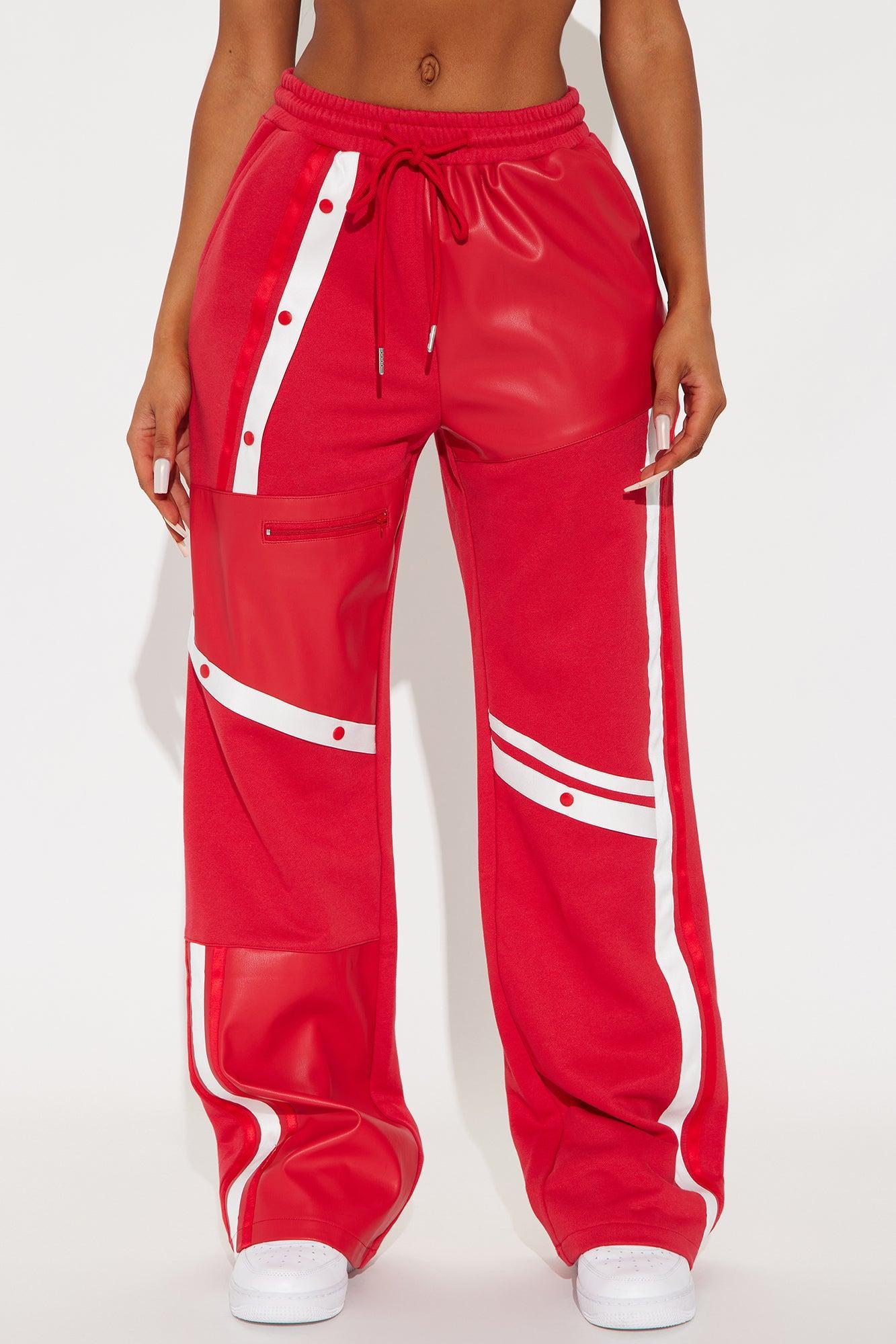 Private Landing Striped Track Pant - Red/White Product Image