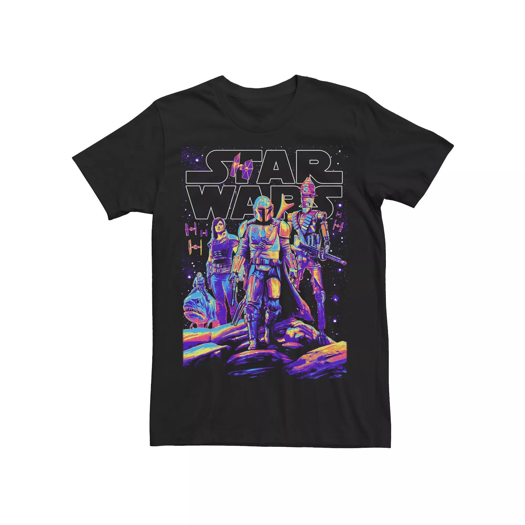 Men's Star Wars The Mandalorian Light It Up Tee, Size: XXL, Black Product Image