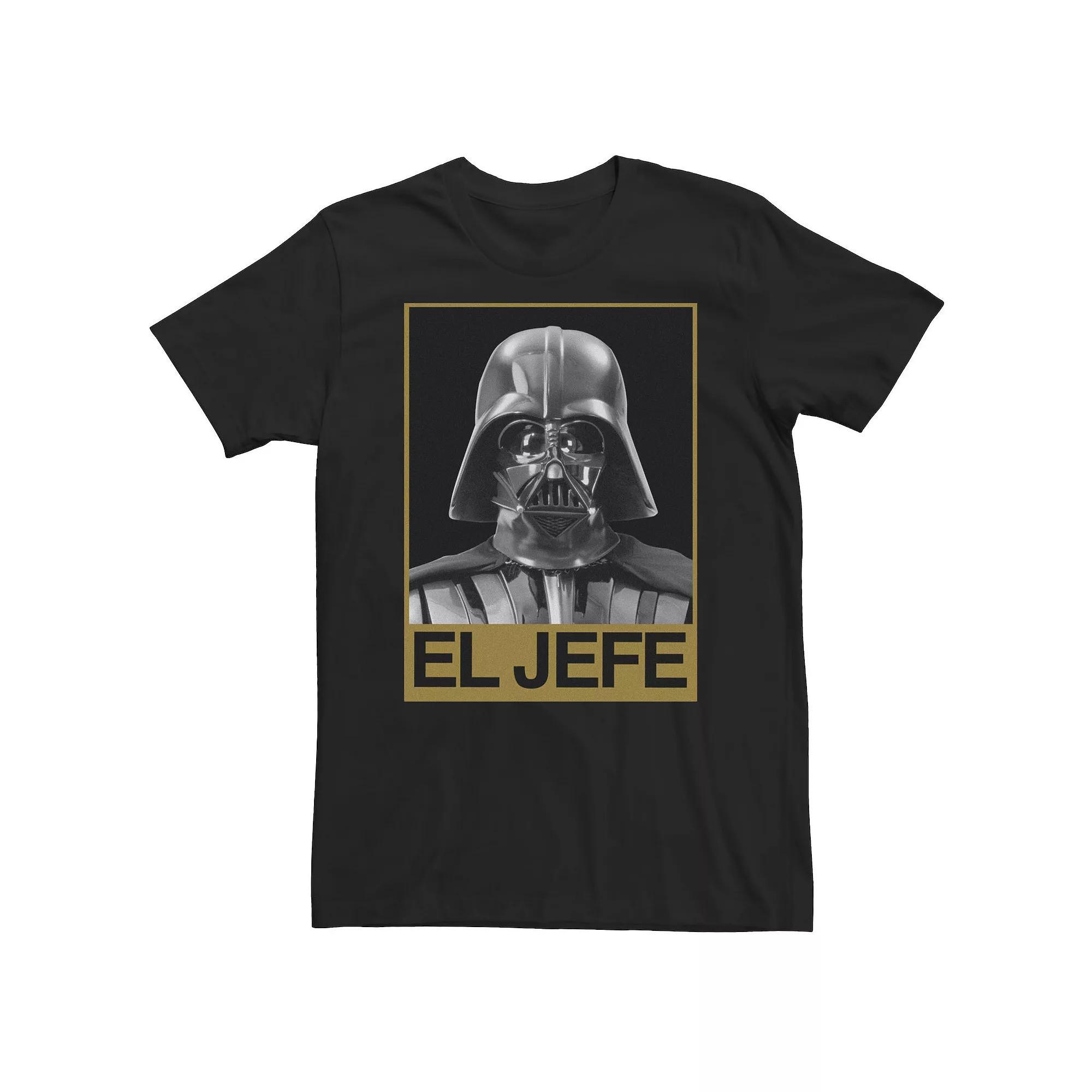 Big & Tall Star Wars Darth Vader El Jefe Golden Photo Tee, Men's, Size: 3XL Tall, Black Product Image