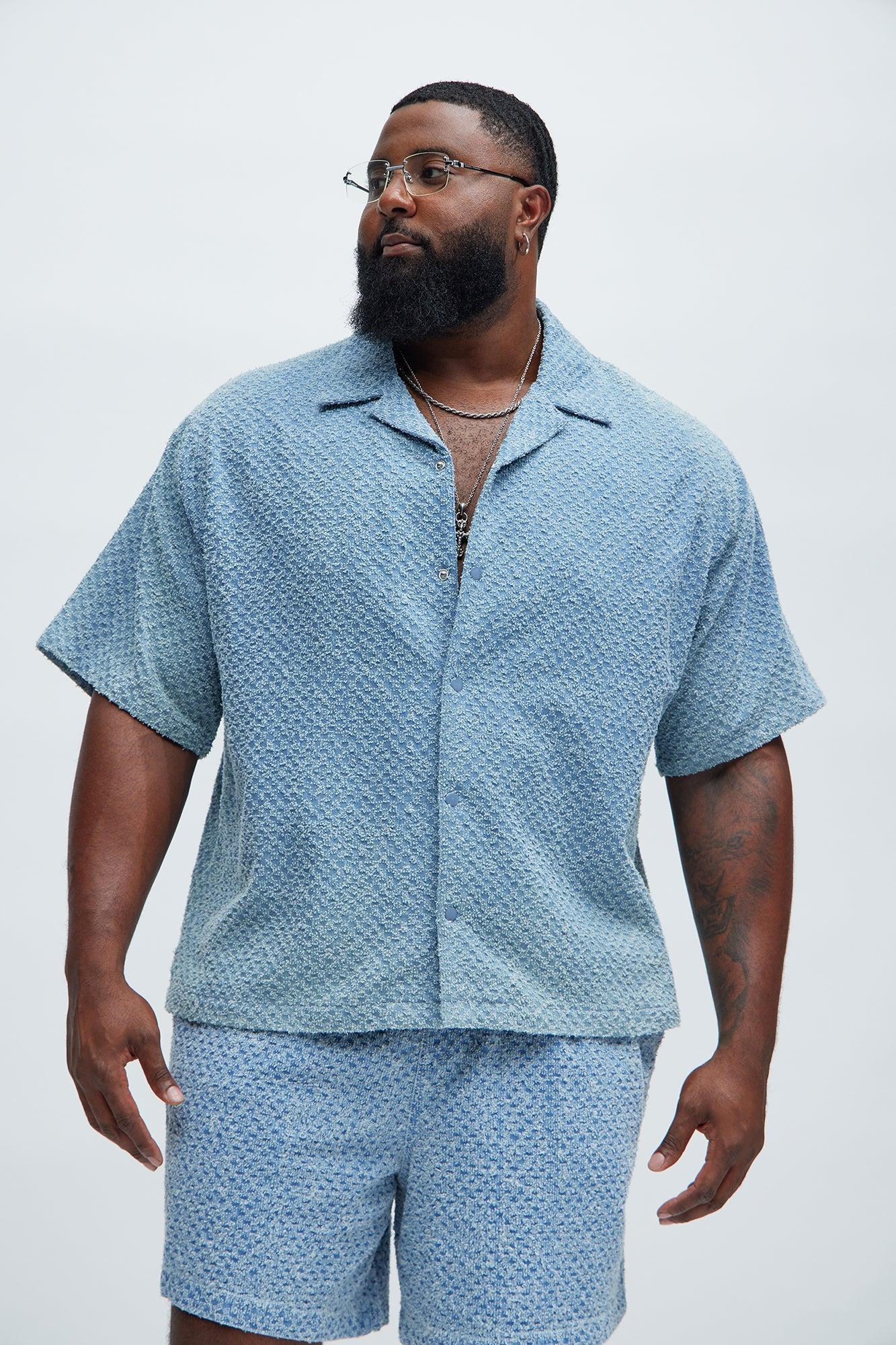 Beck Distressed Shirt - Blue Wash Product Image