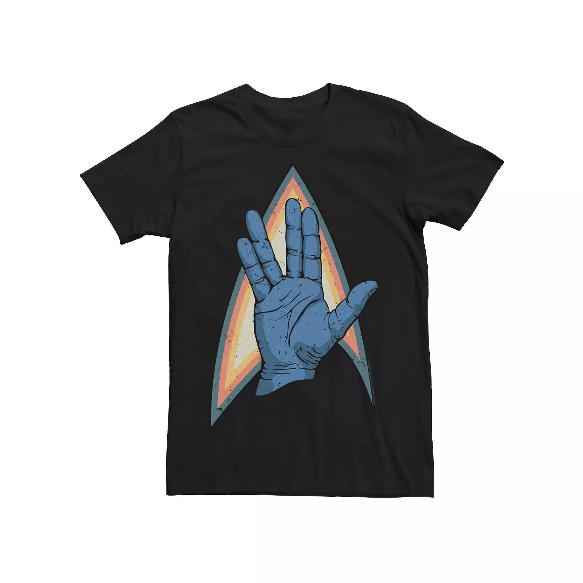 Men's Star Strek Vulcan Salute Tee, Size: Large, Black Product Image