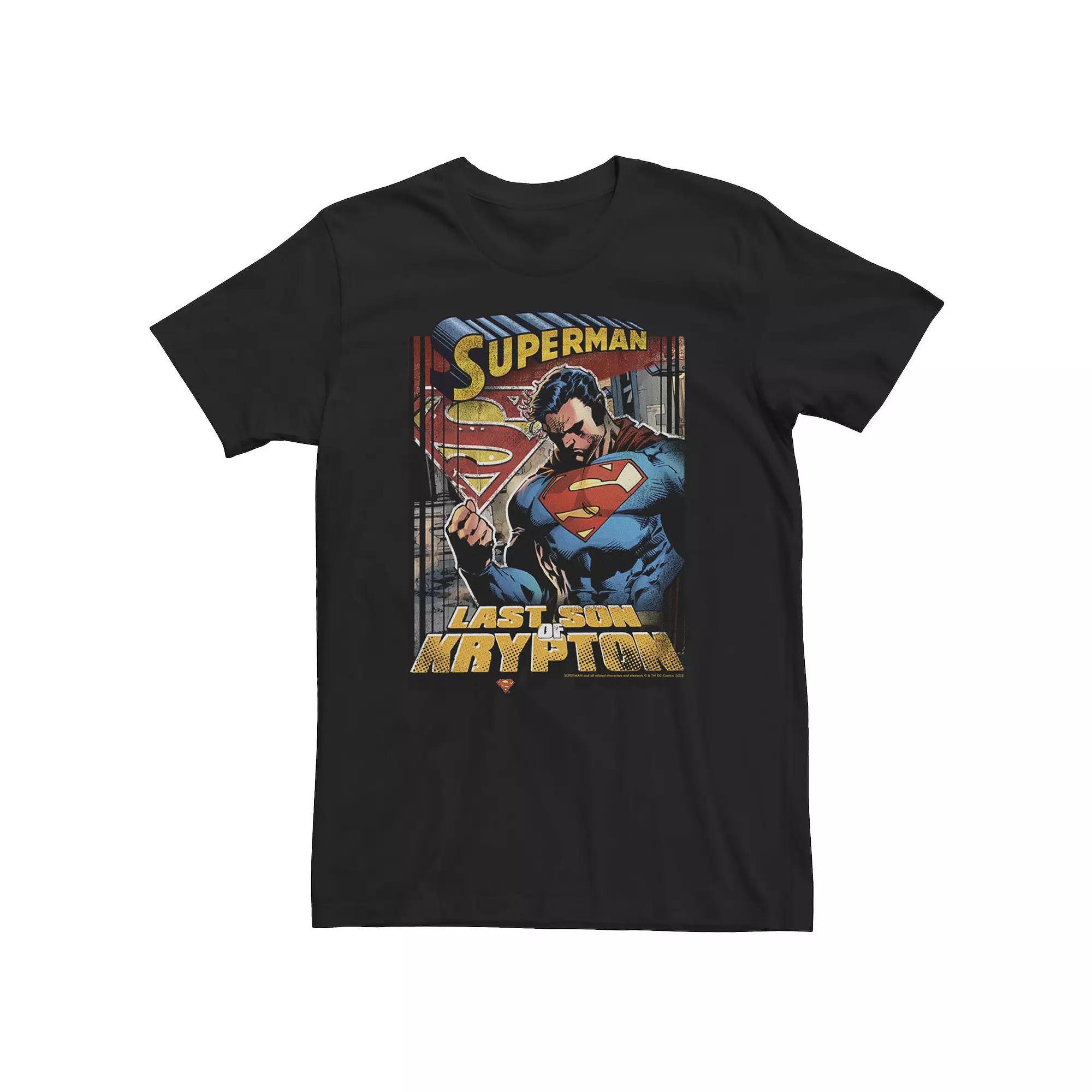 Big & Tall DC Comics Superman Last Son Of Krypton Text Poster Tee, Men's,  Product Image