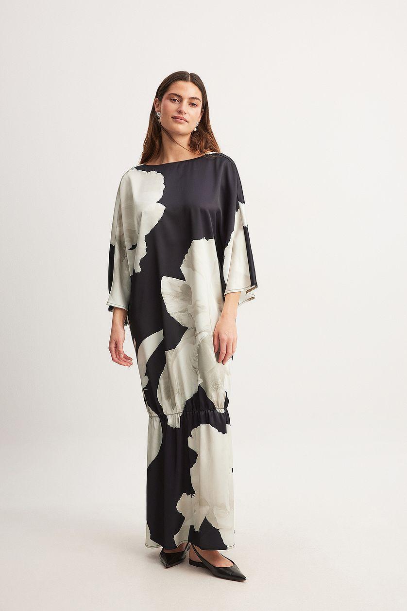 Printed Open Back Maxi Dress Product Image