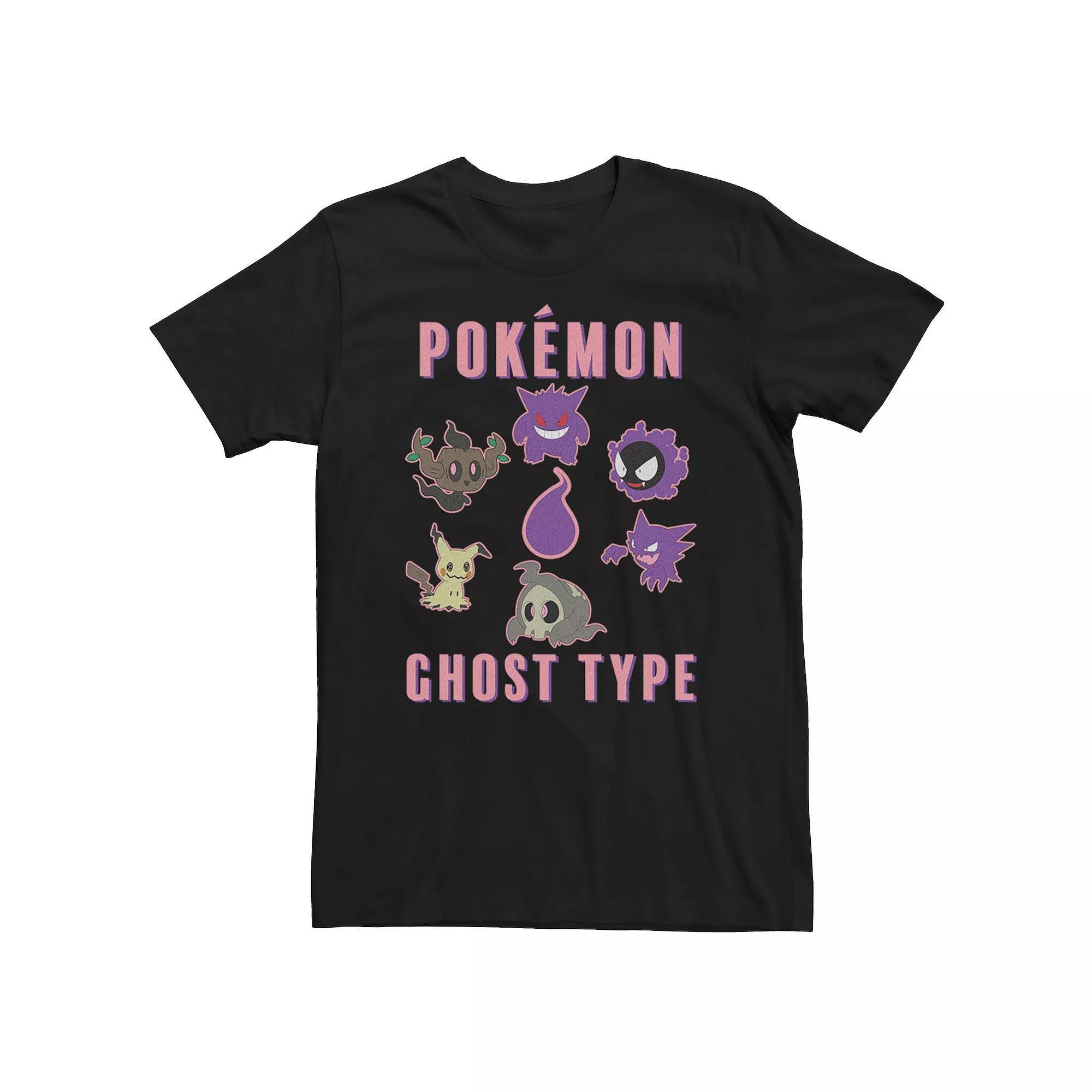 Big & Tall Pokemon Ghost Type Group Graphic Tee, Men's, Size: Large Tall, Black Product Image