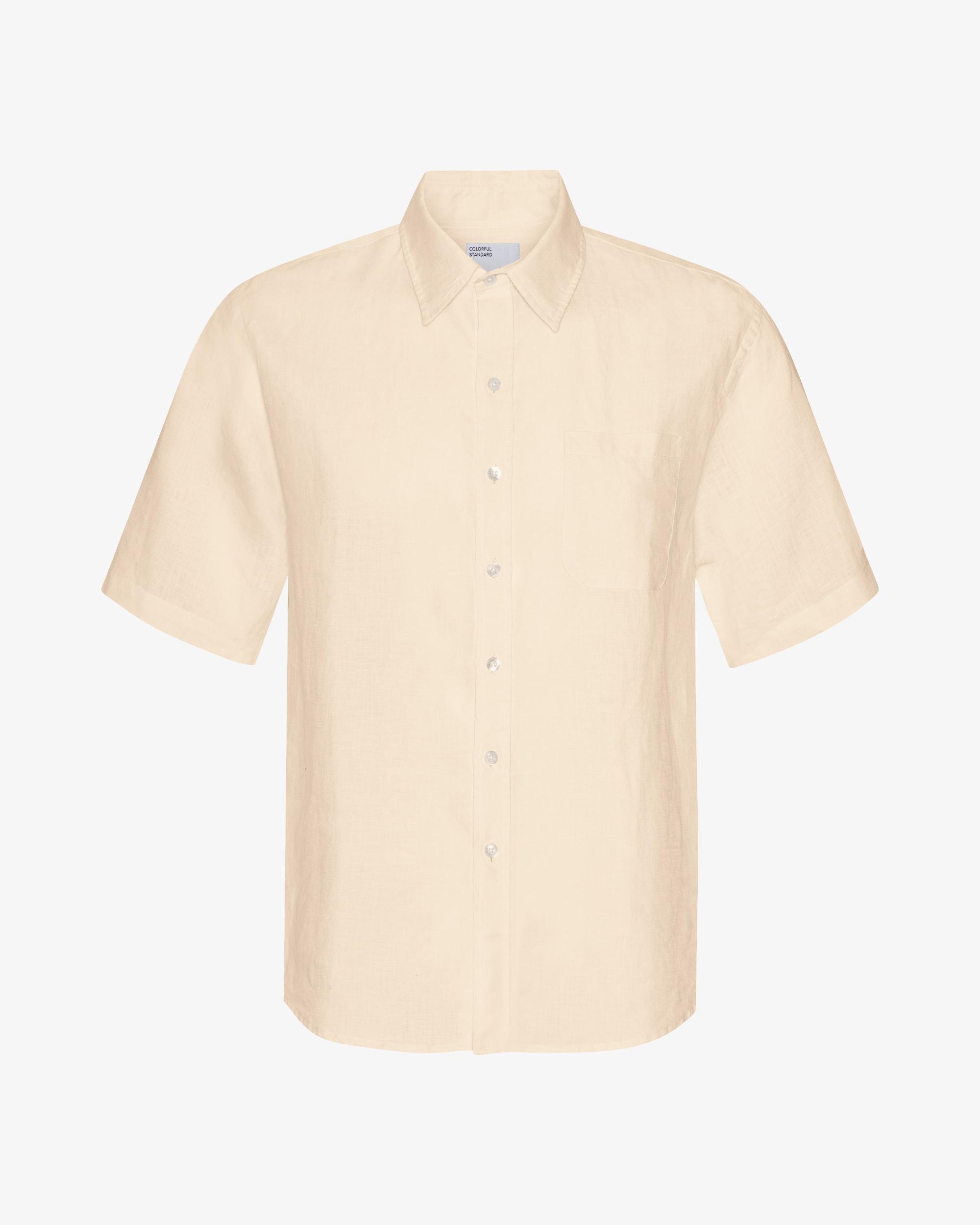Linen SS Shirt - Ivory White Product Image