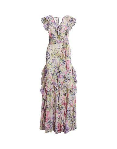 LAUREN RALPH LAUREN Woman Maxi Dress Ivory Size 8 Recycled Polyester In Multi Product Image