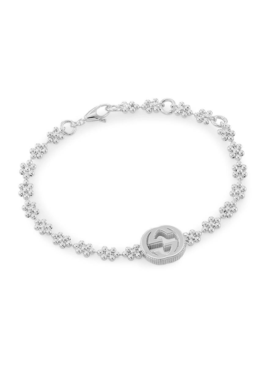 Womens Sterling Silver Interlocking-G Bracelet Product Image