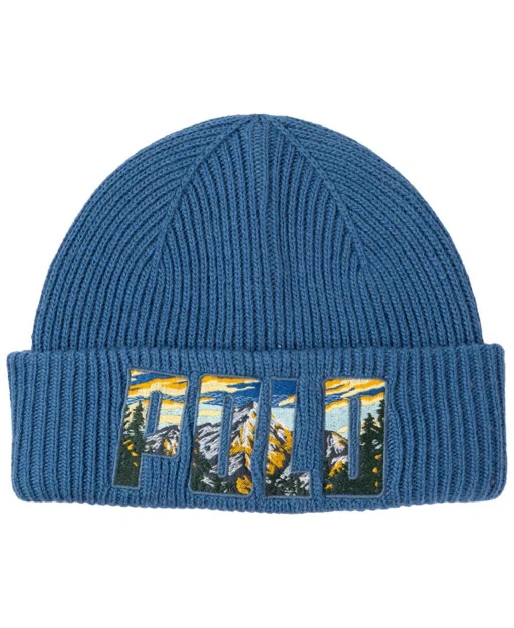 POLO RALPH LAUREN Men's Scenic Polo Embroidered Beanie In Bay Blue Product Image