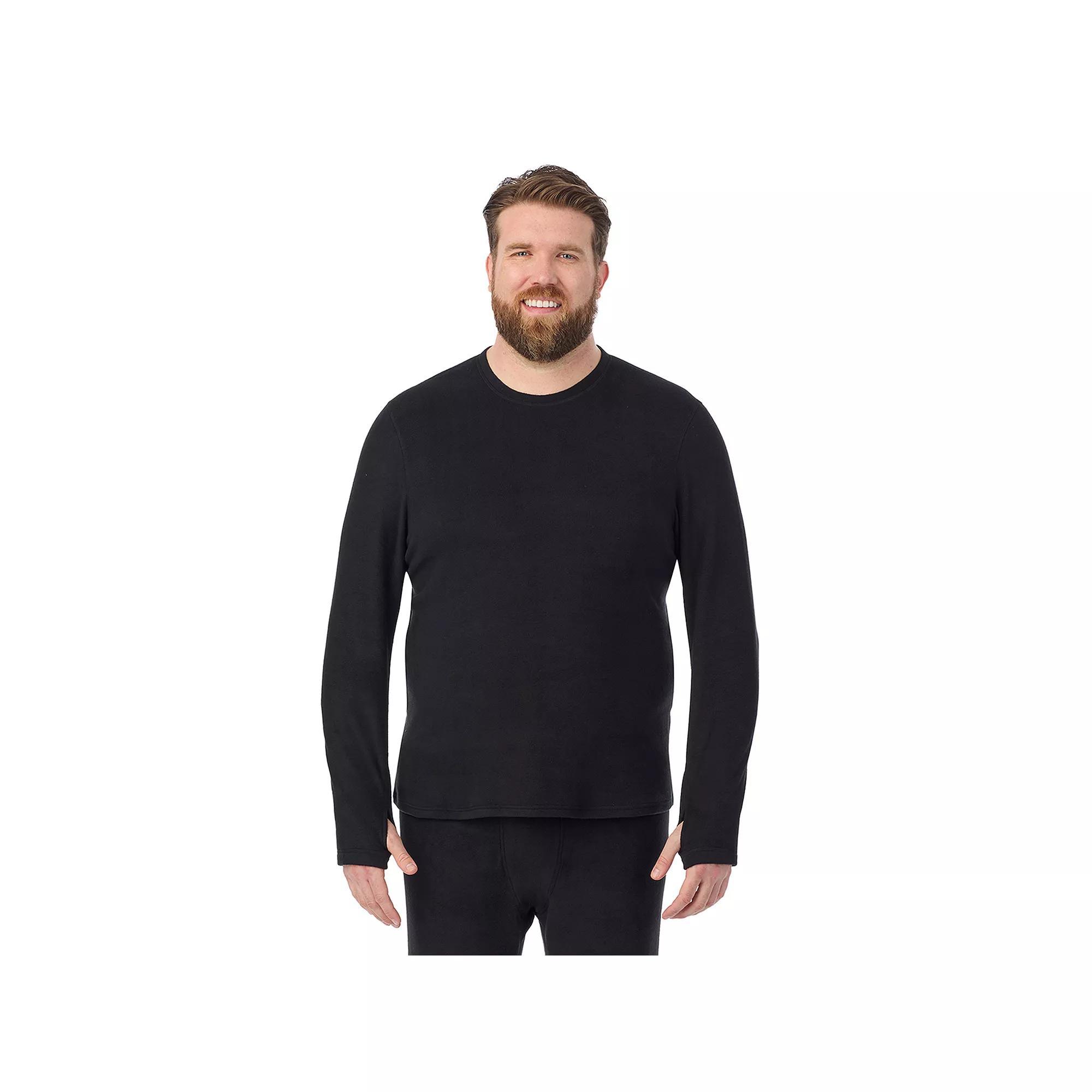 Big & Tall Cuddl Duds® Midweight Fleecewear Performance Base Layer Crew Top, Men's, Size: LT, Black Product Image